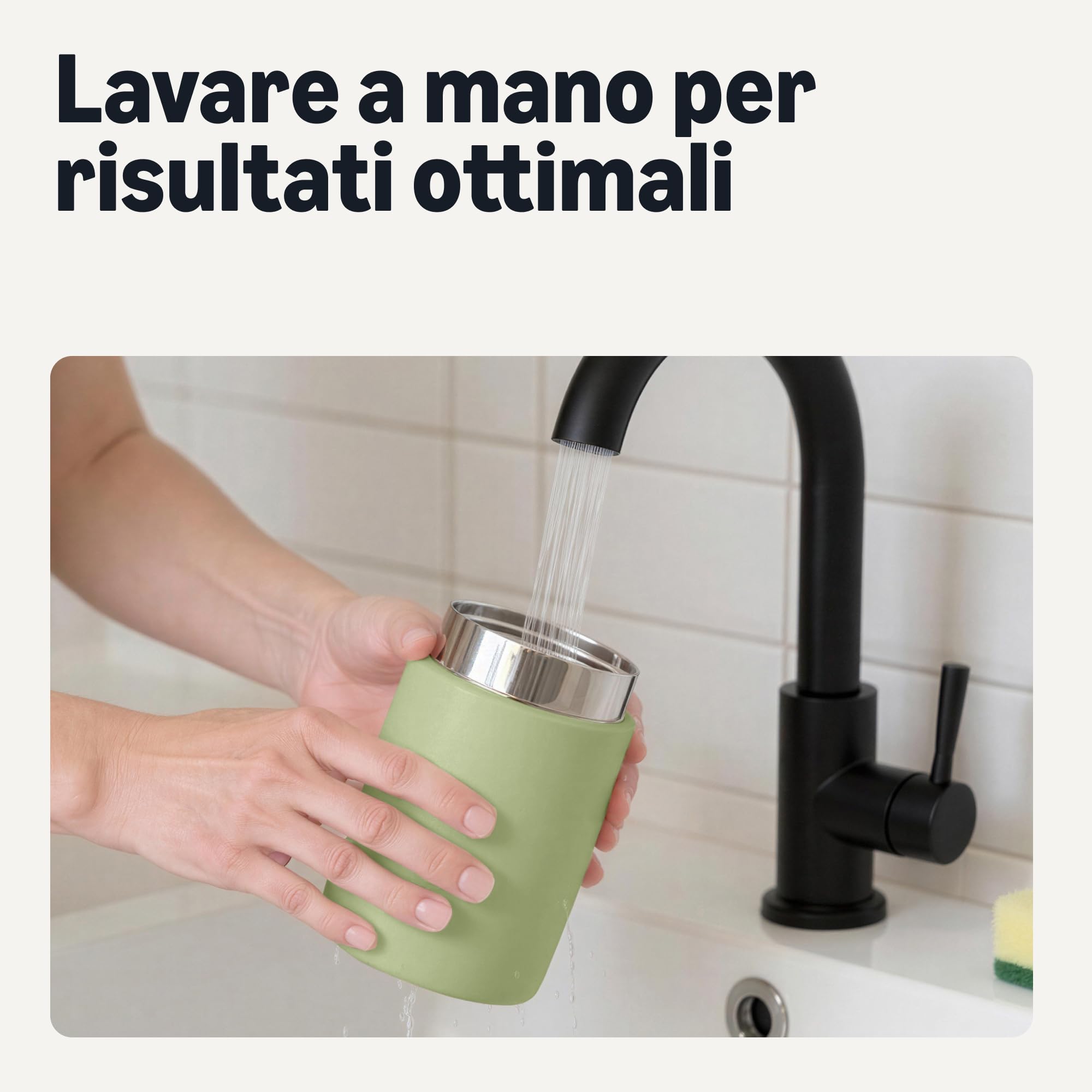 Amazon Basics Thermos Acciaio Inox 473 ml Verde Oliva