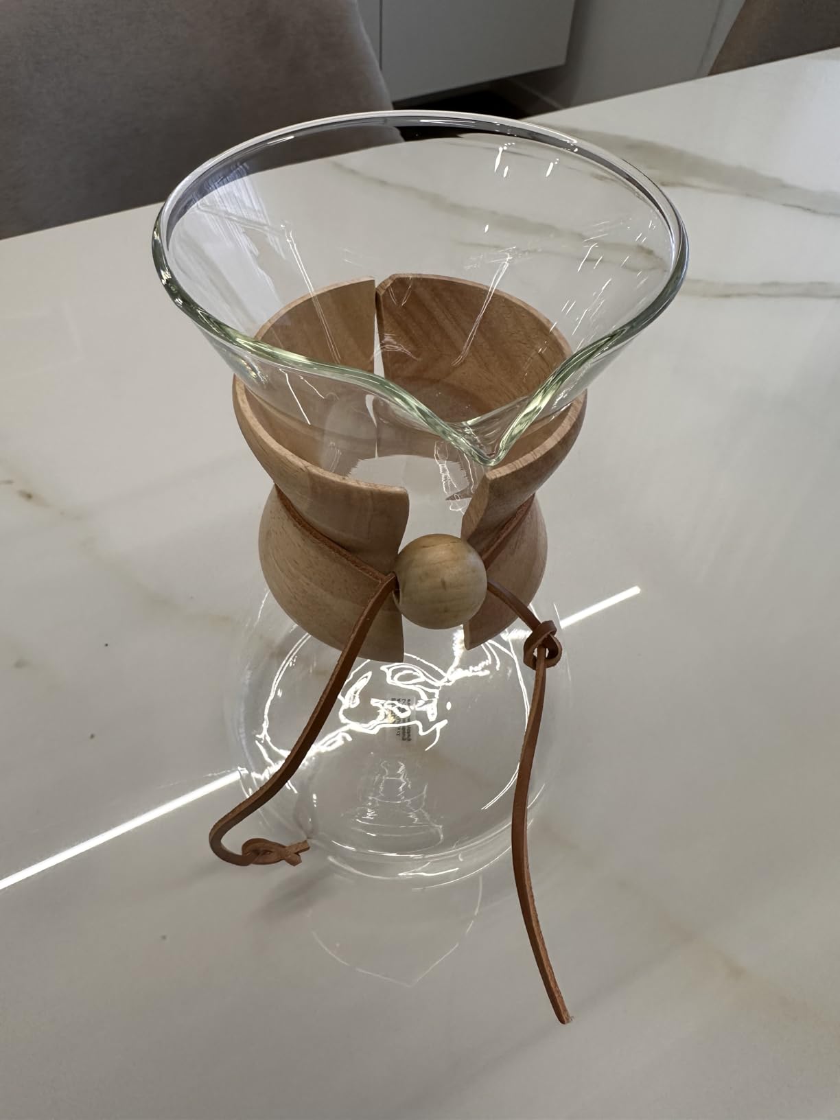 Amazon Basics caffettiera pour over vetro 1L filtro inox