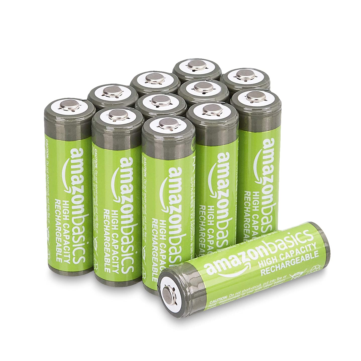 Amazon Basics Batterie Ricaricabili AA 2400mAh 16 Pezzi