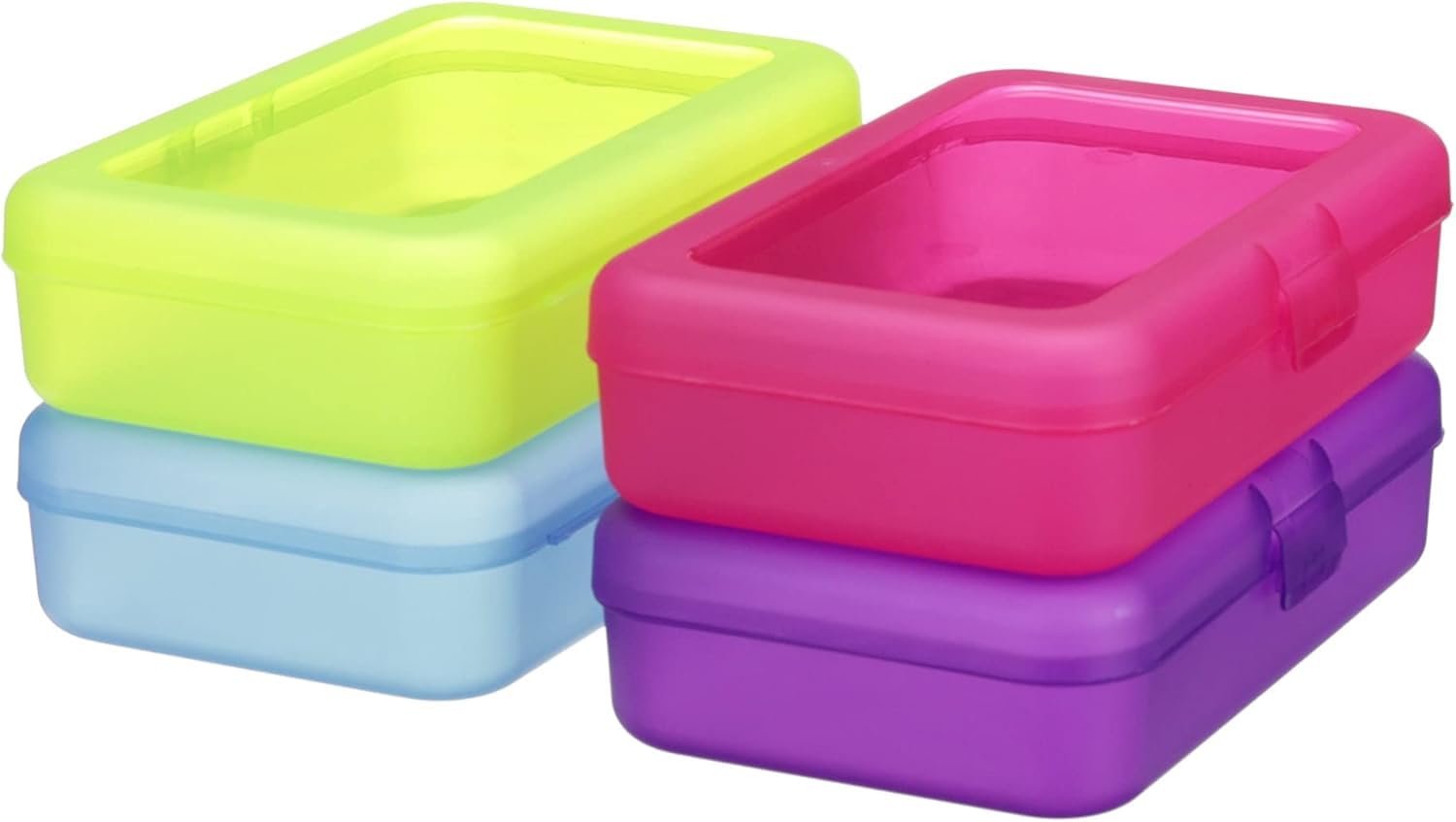 Amazon Basics Scatola Portapenne Plastica 4pz Multicolore