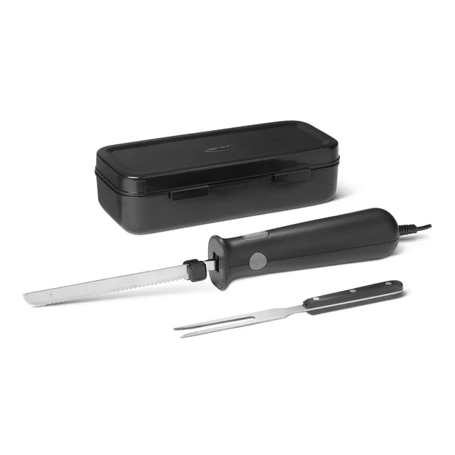 AmazonBasics EK1000-GS coltello elettrico carne e pane nero 150W