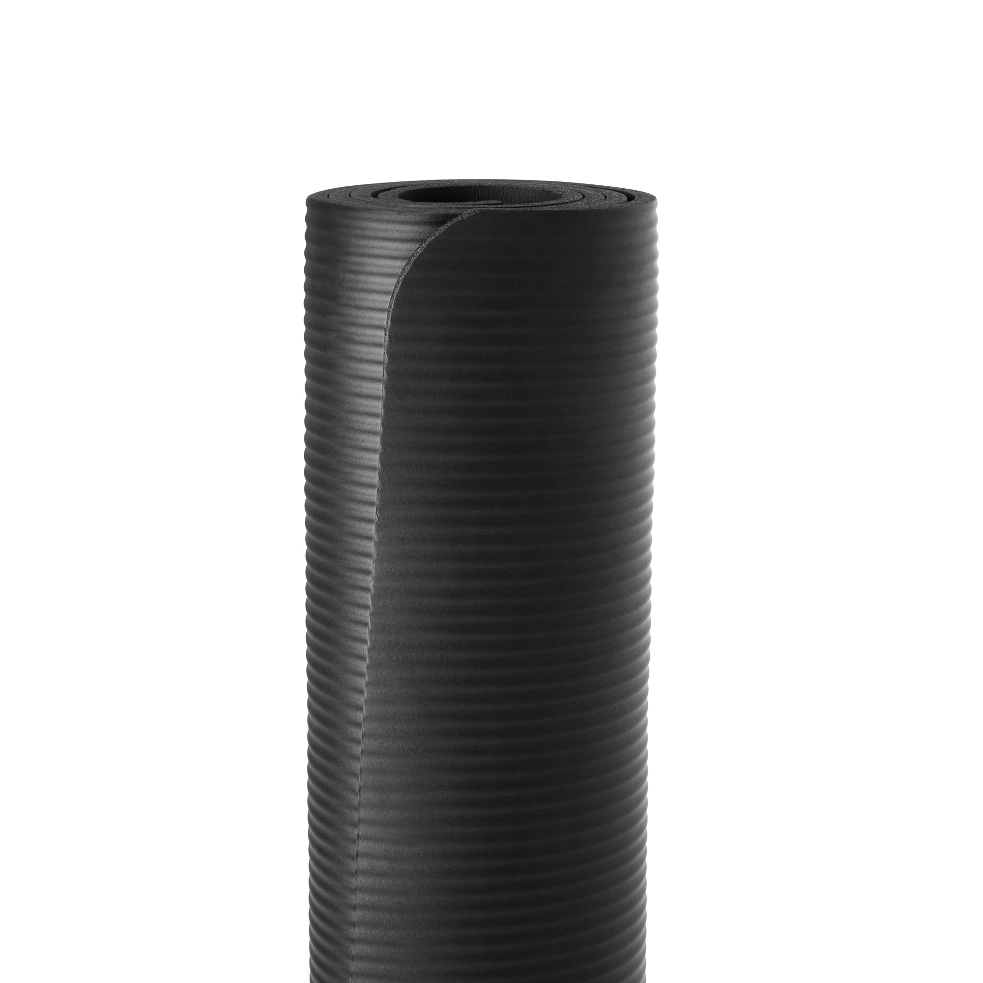 Amazon Basics Tappetino Yoga Nero Spesso 1,27 cm con cinghia