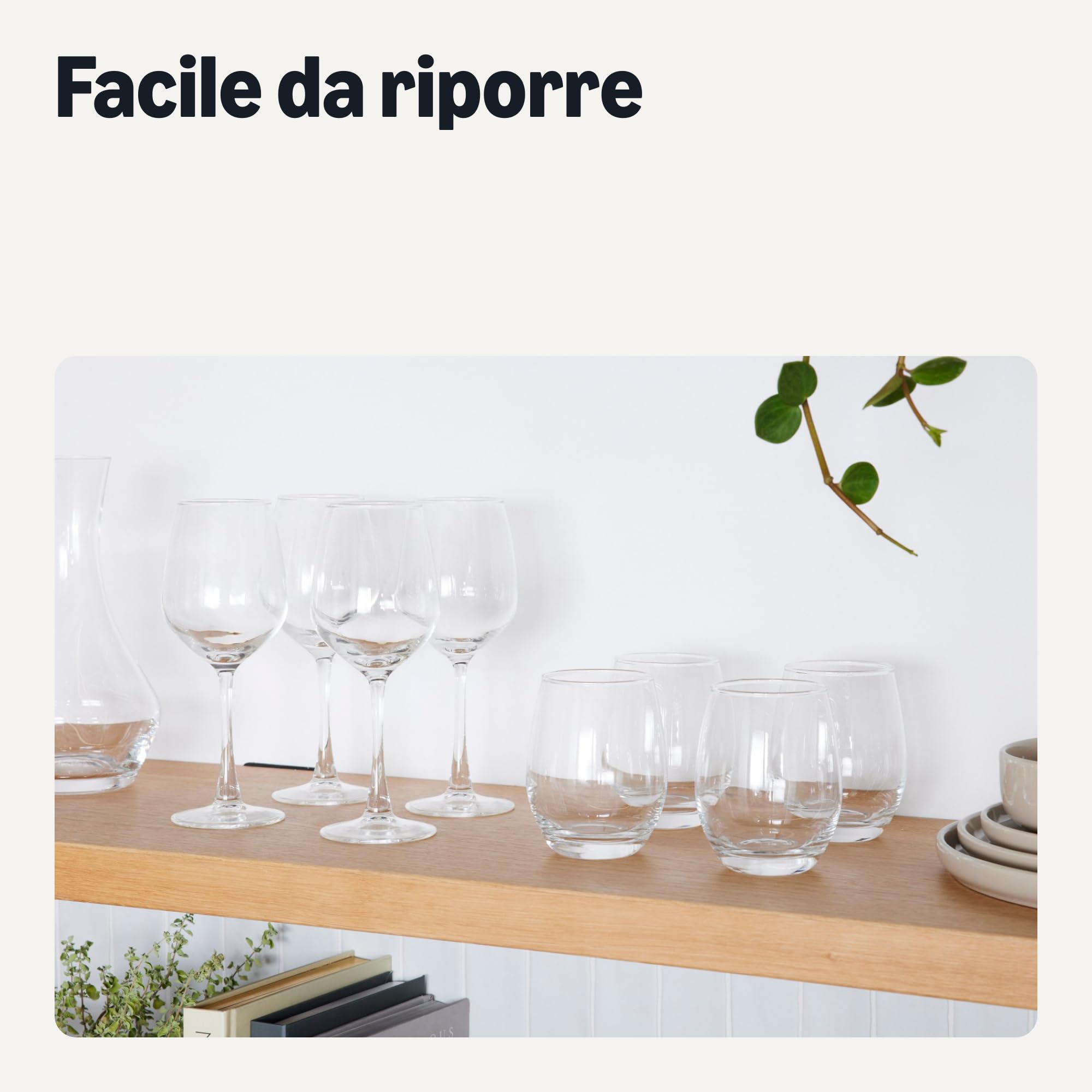 AmazonBasics Bicchieri Vino Rosso con Stelo Set 4 Pezzi 592ml