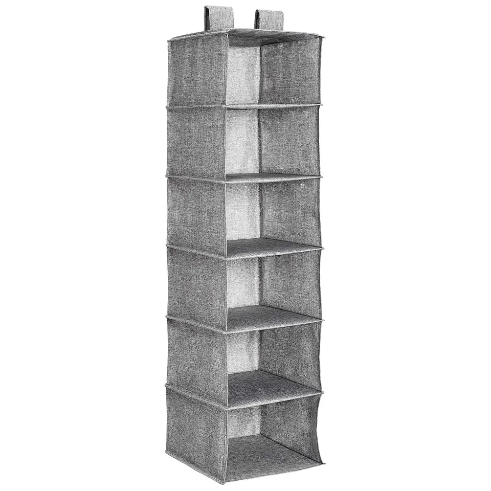 Amazon Basics Organizer Armadio Appeso 6 Ripiani Grigio