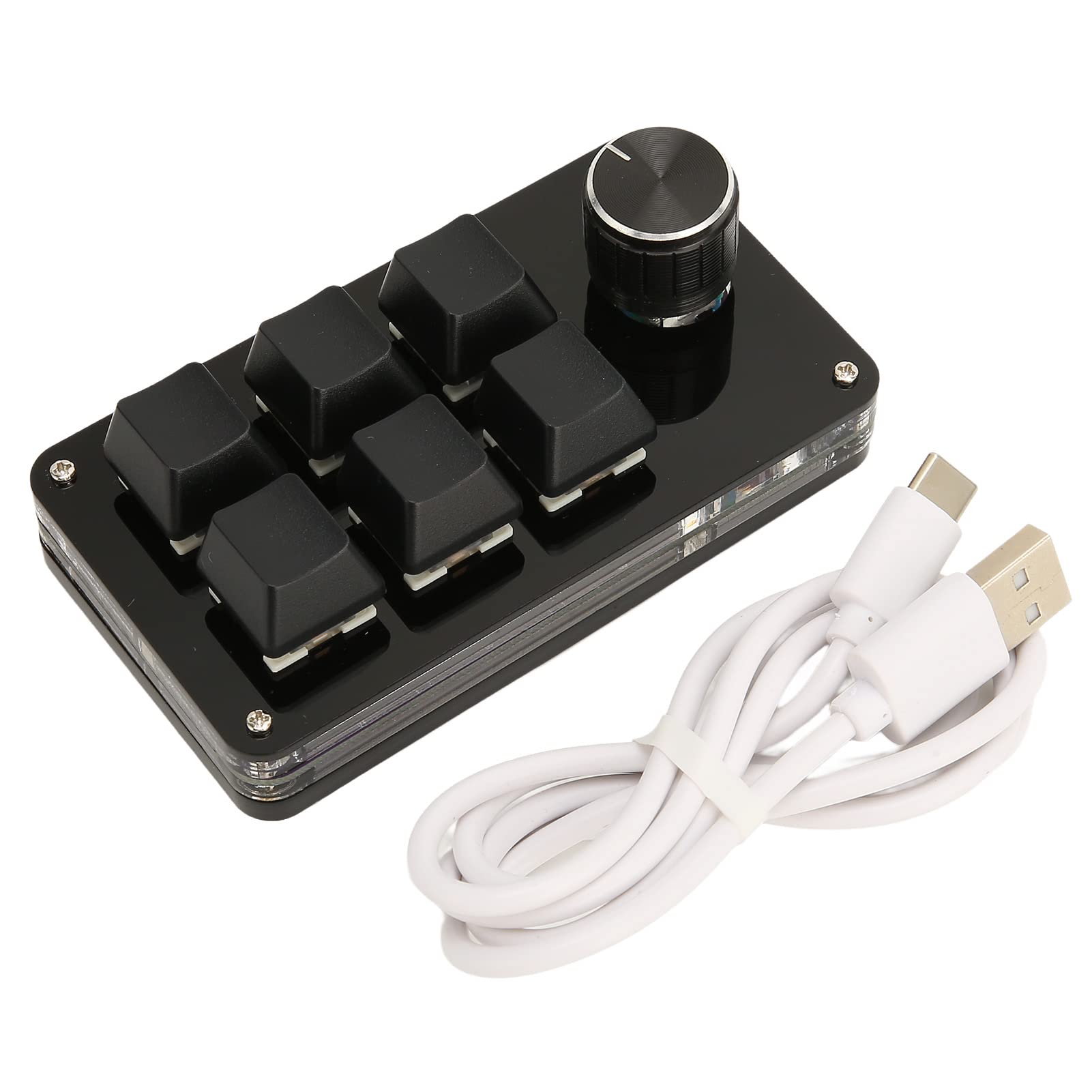 Elprico Tastierino Gaming 6 Tasti con Manopola Meccanico USB
