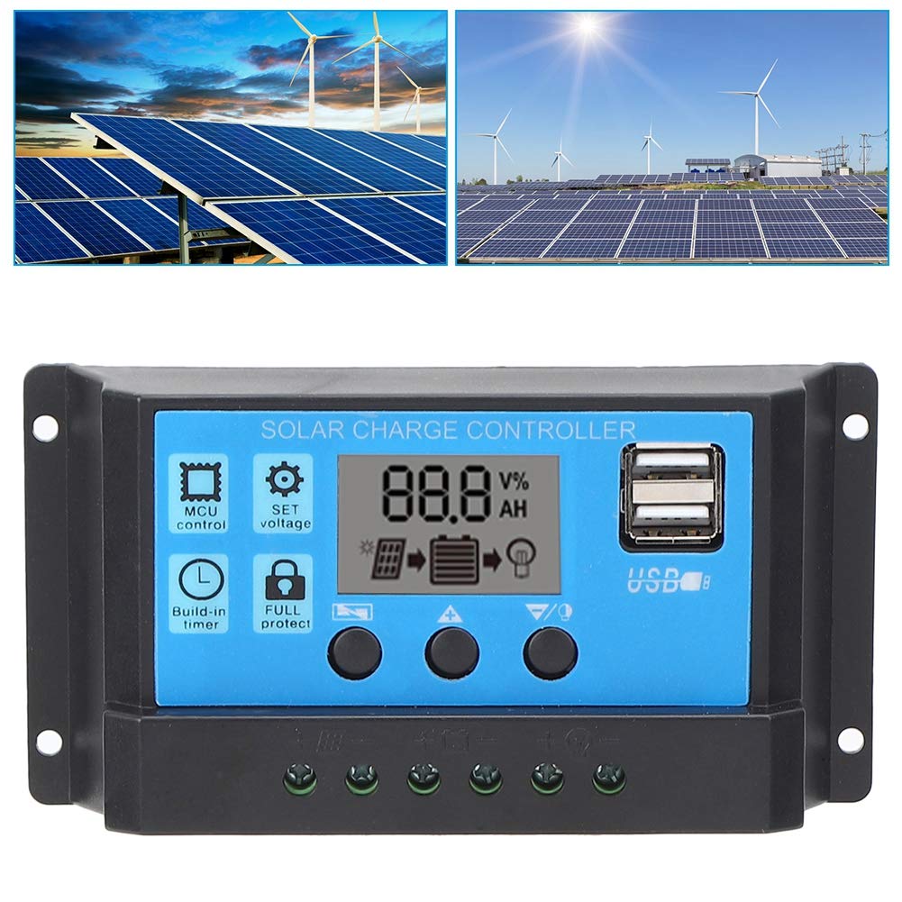 Elprico regolatore carica solare 50A 12V/24V PWM LCD USB