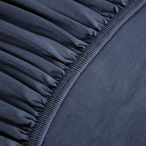 AmazonBasics Lenzuolo con Angoli Jersey 90x200 Blu Marino
