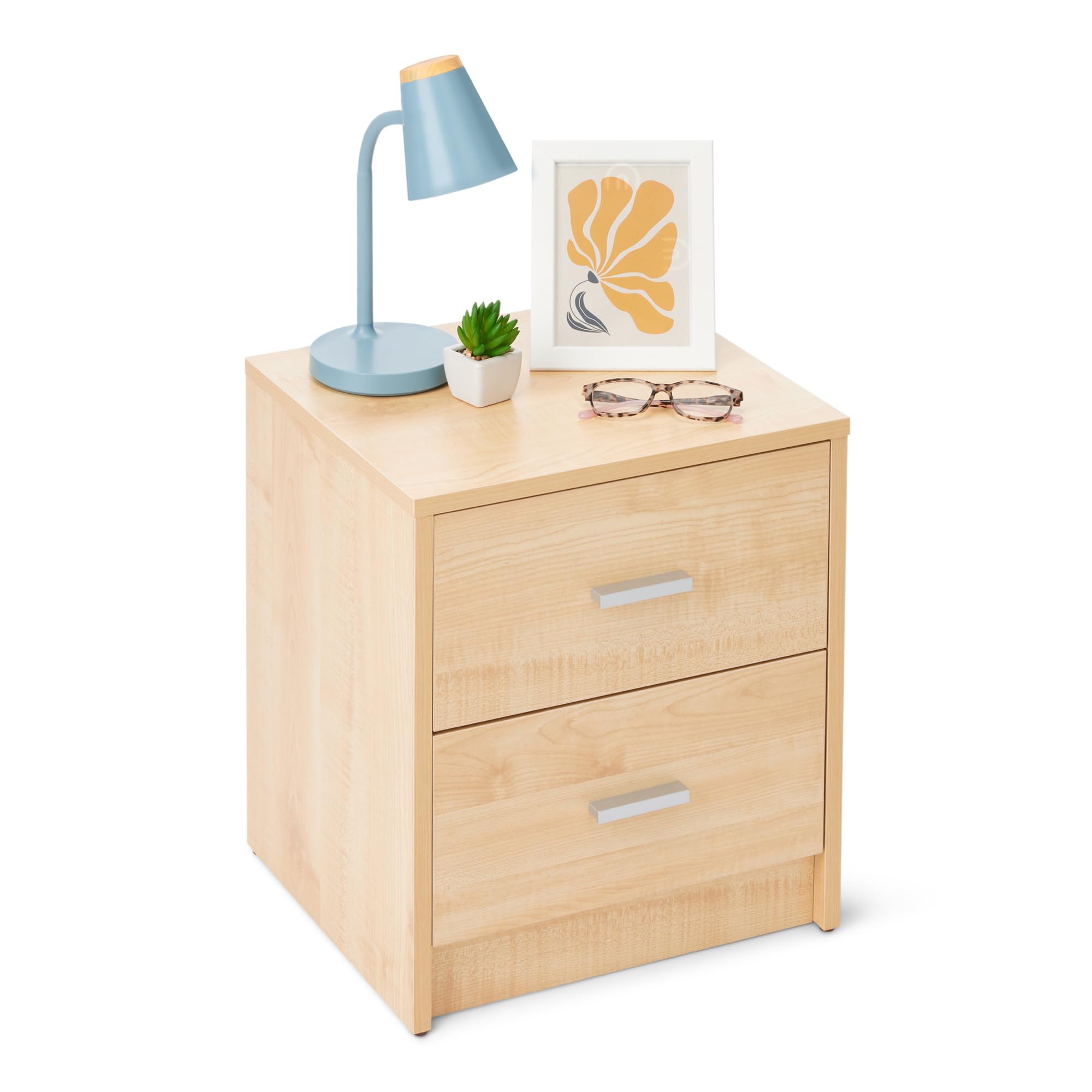 AmazonBasics Comodino 1 Cassetto Bianco 47x40x36cm legno