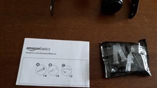 AmazonBasics Set 2 Fermatenda Nero Metallo Parete