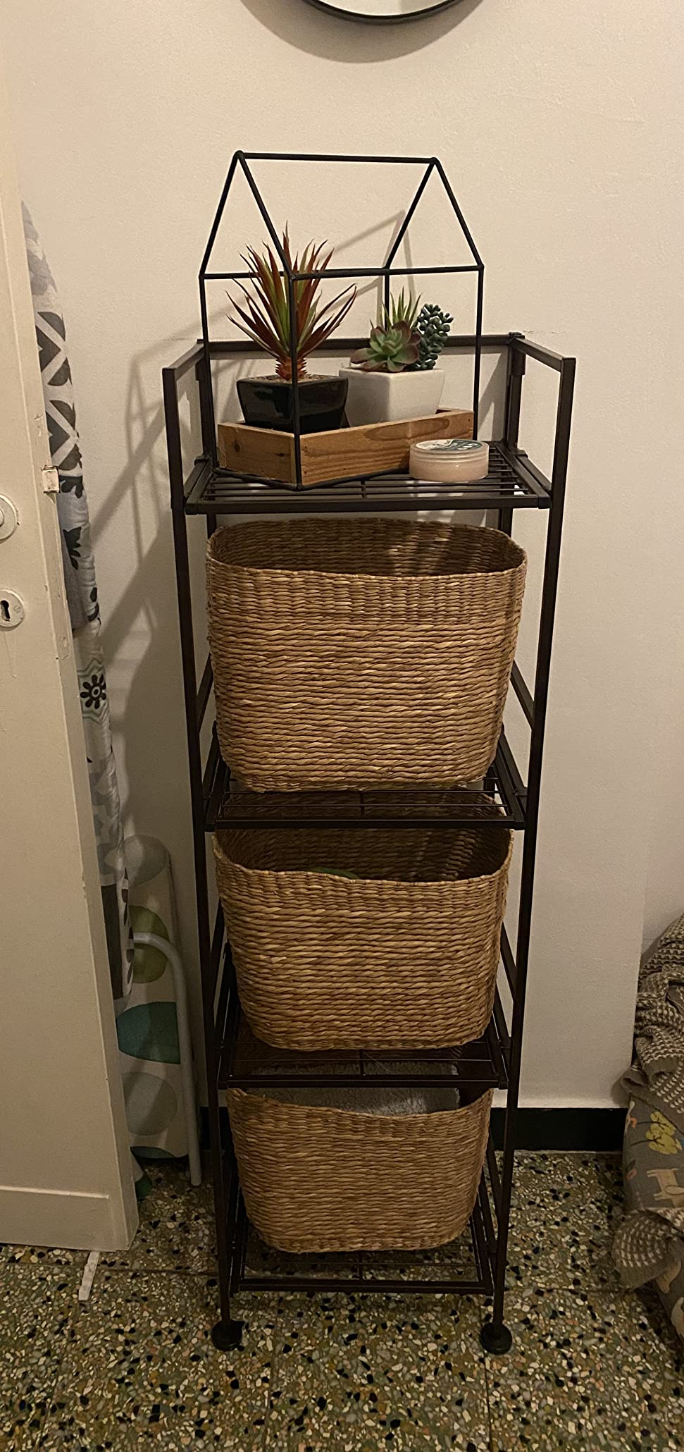 AmazonBasics Scaffale bagno 4 ripiani acciaio cromato