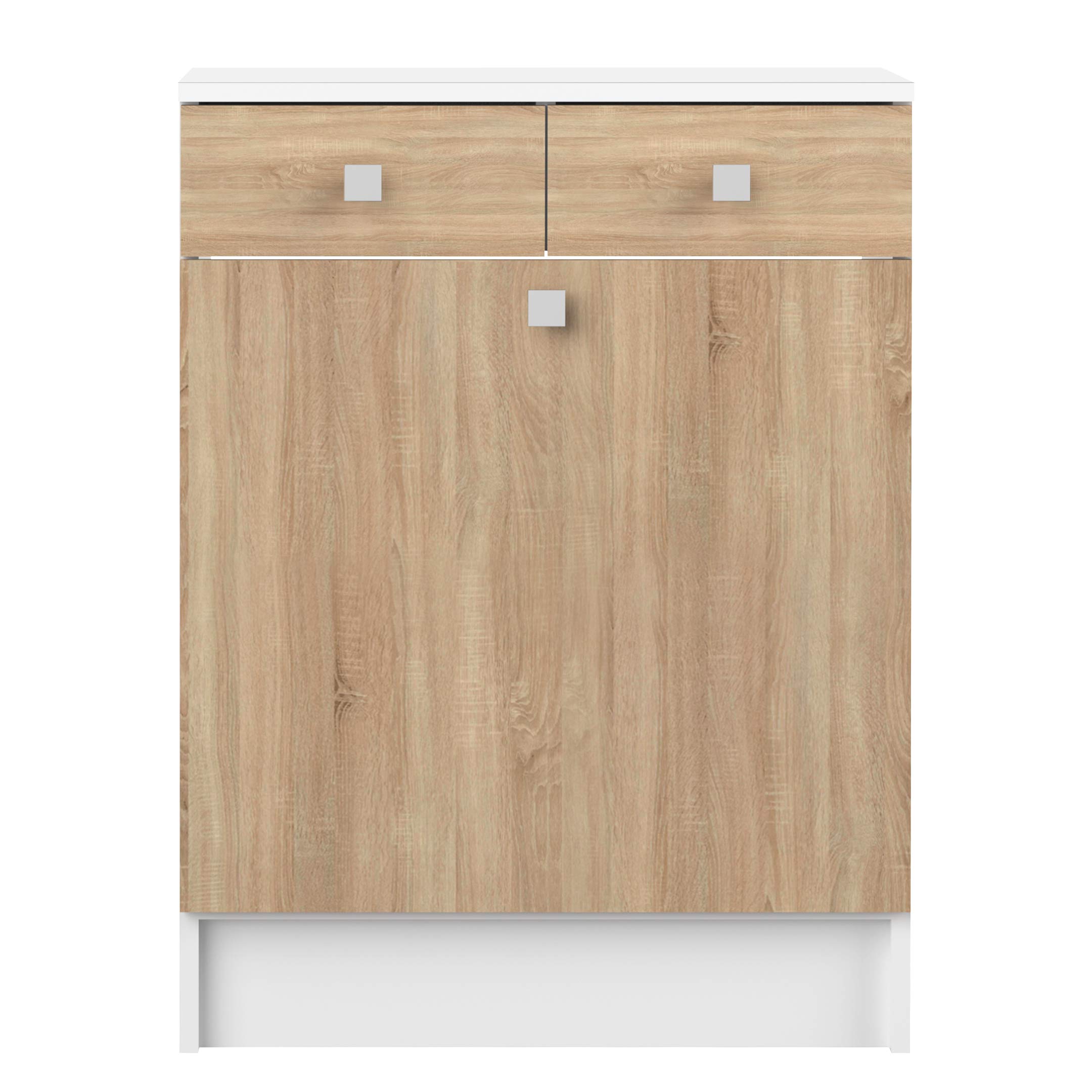 Amazon Basics Armadietto biancheria bianco quercia 60 cm