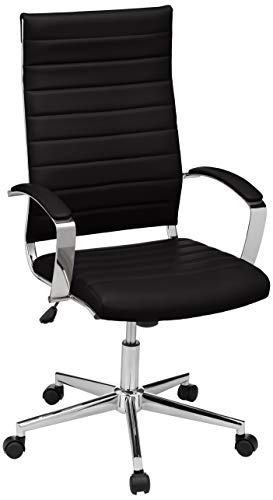 AmazonBasics Sedia ufficio schienale alto rotelle nero 150 kg