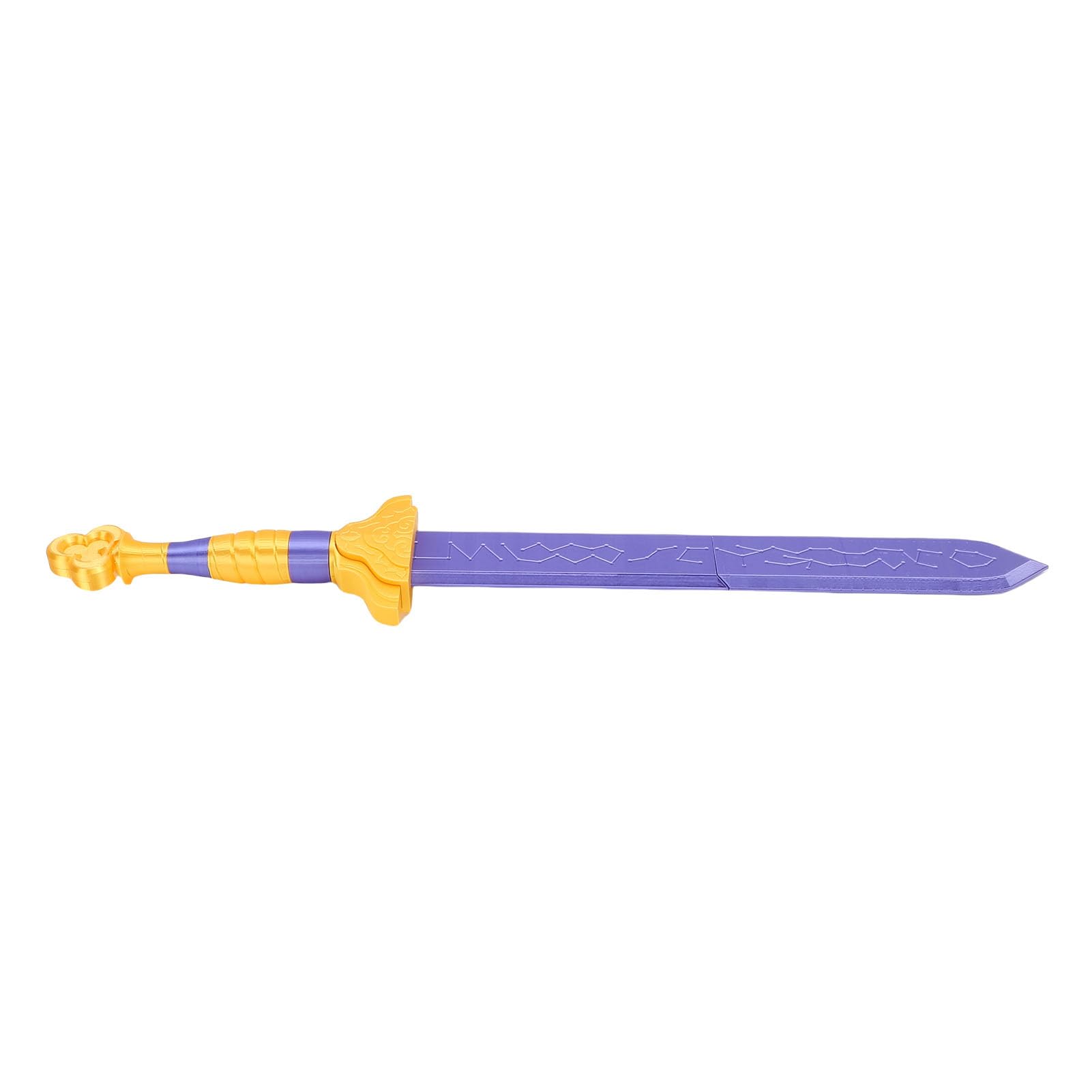 Elprico Spada Cosplay PLA Giallo Blu 66 cm 6 Pezzi