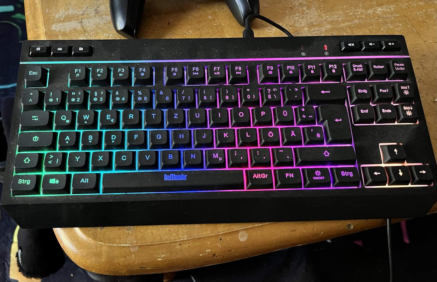 RedThunder Set Tastiera e Mouse Wireless Nero QWERTZ RGB
