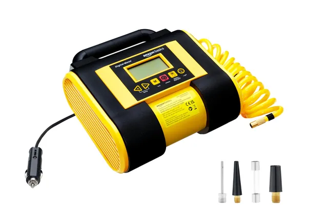 AmazonBasics Compressore Portatile 12V 150 PSI Nero con Manometro