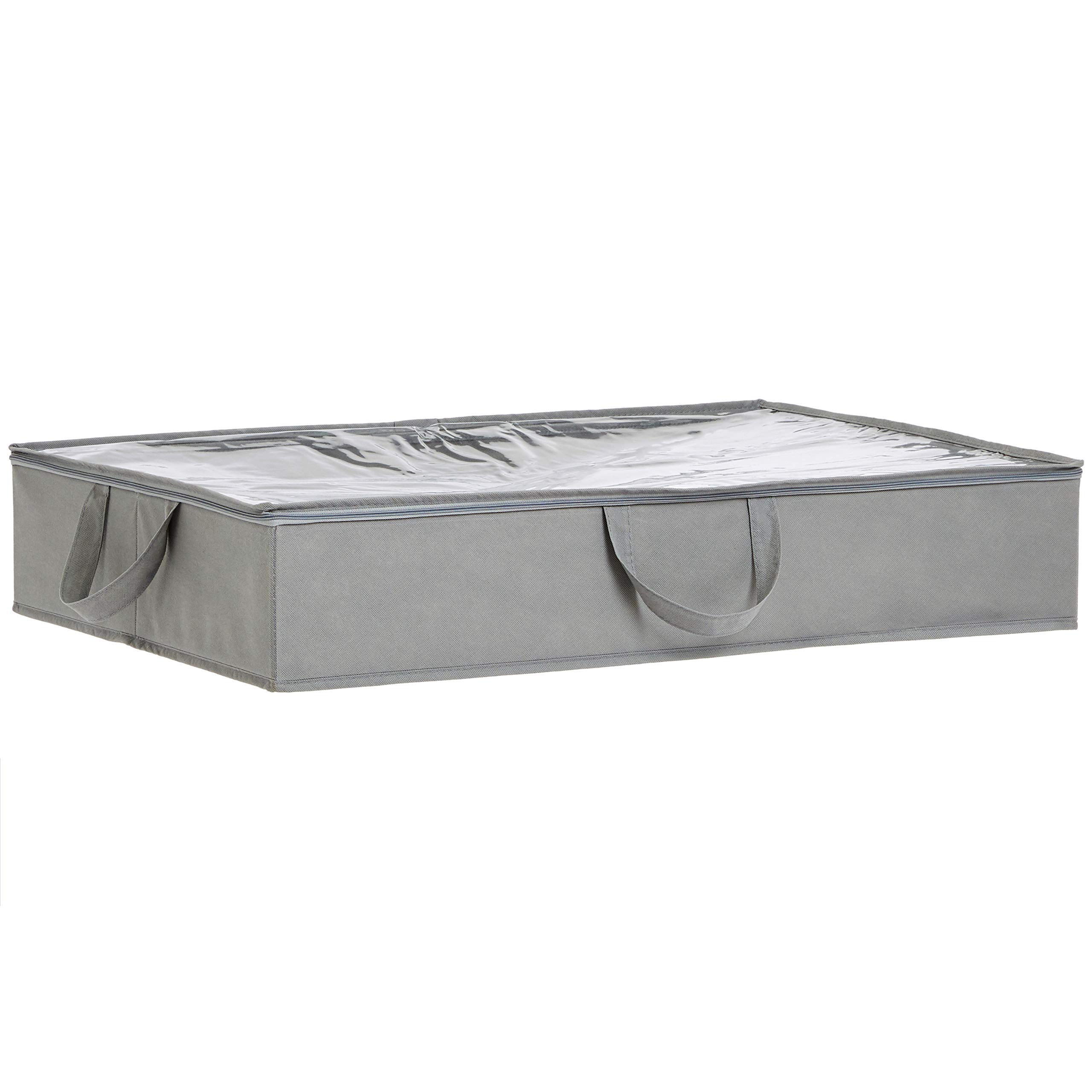 AmazonBasics Contenitore Sottoletto 77x51cm Grigio 2 Pezzi