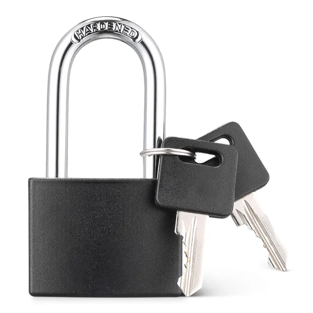 Amazon Basics Lucchetto arco lungo 4,3 cm nero 2 chiavi