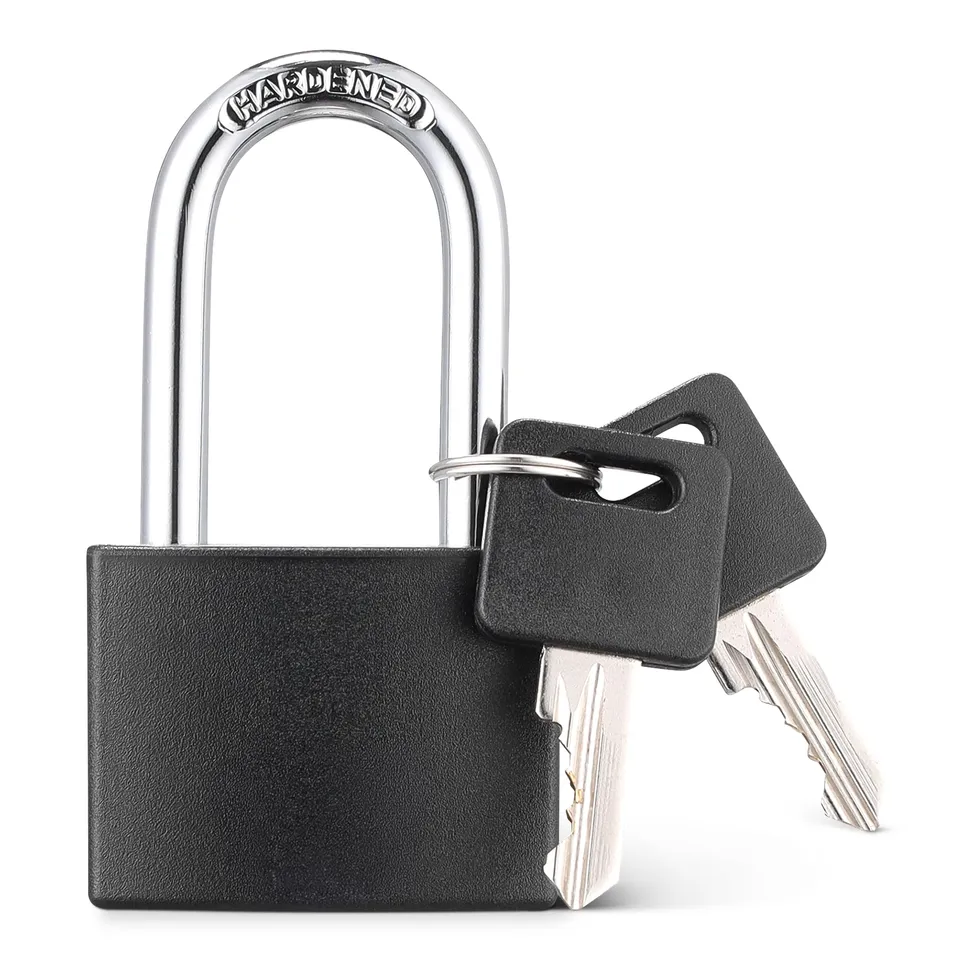 Amazon Basics Lucchetto arco lungo 4,3 cm nero 2 chiavi