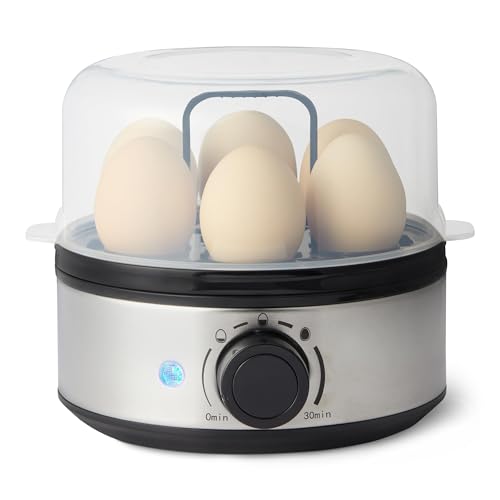 AmazonBasics Cuociuova Elettrico 7 Uova Nero senza BPA