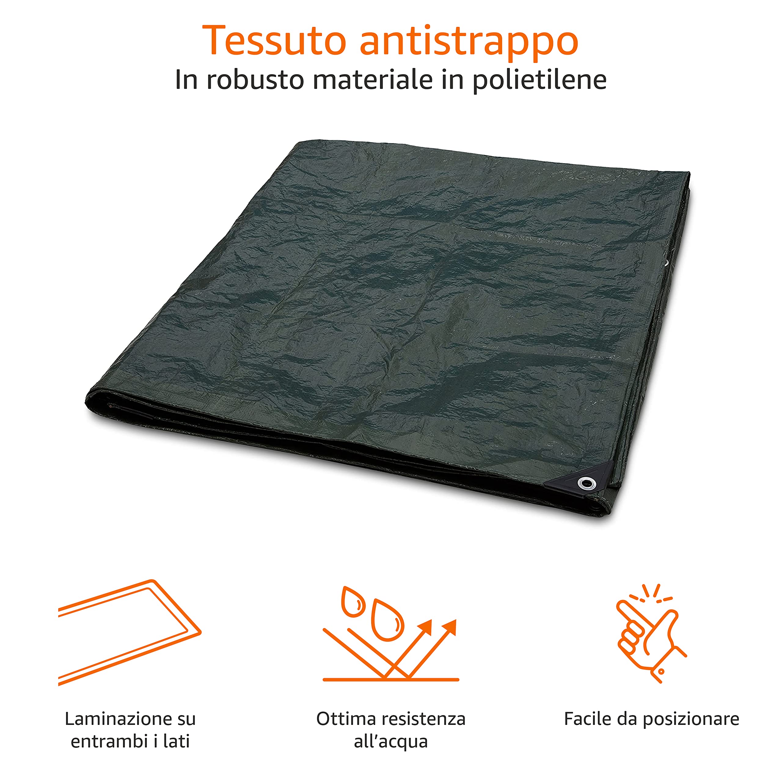 AmazonBasics Telone Campeggio Impermeabile 2,3x2,9m Antistrappo