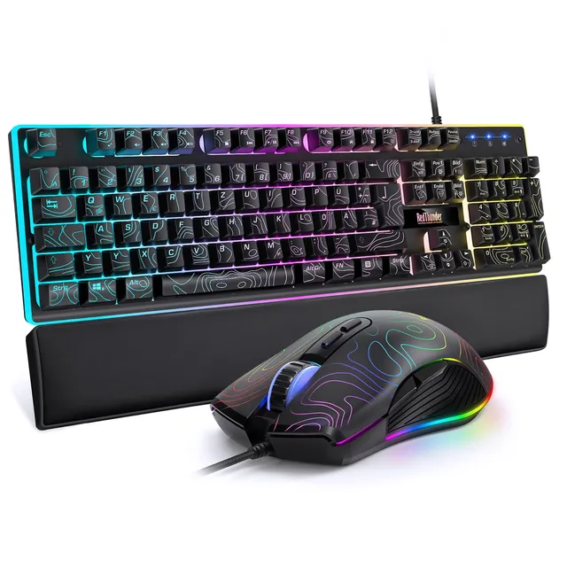 RedThunder K10 Set Tastiera Mouse Gaming RGB QWERTZ