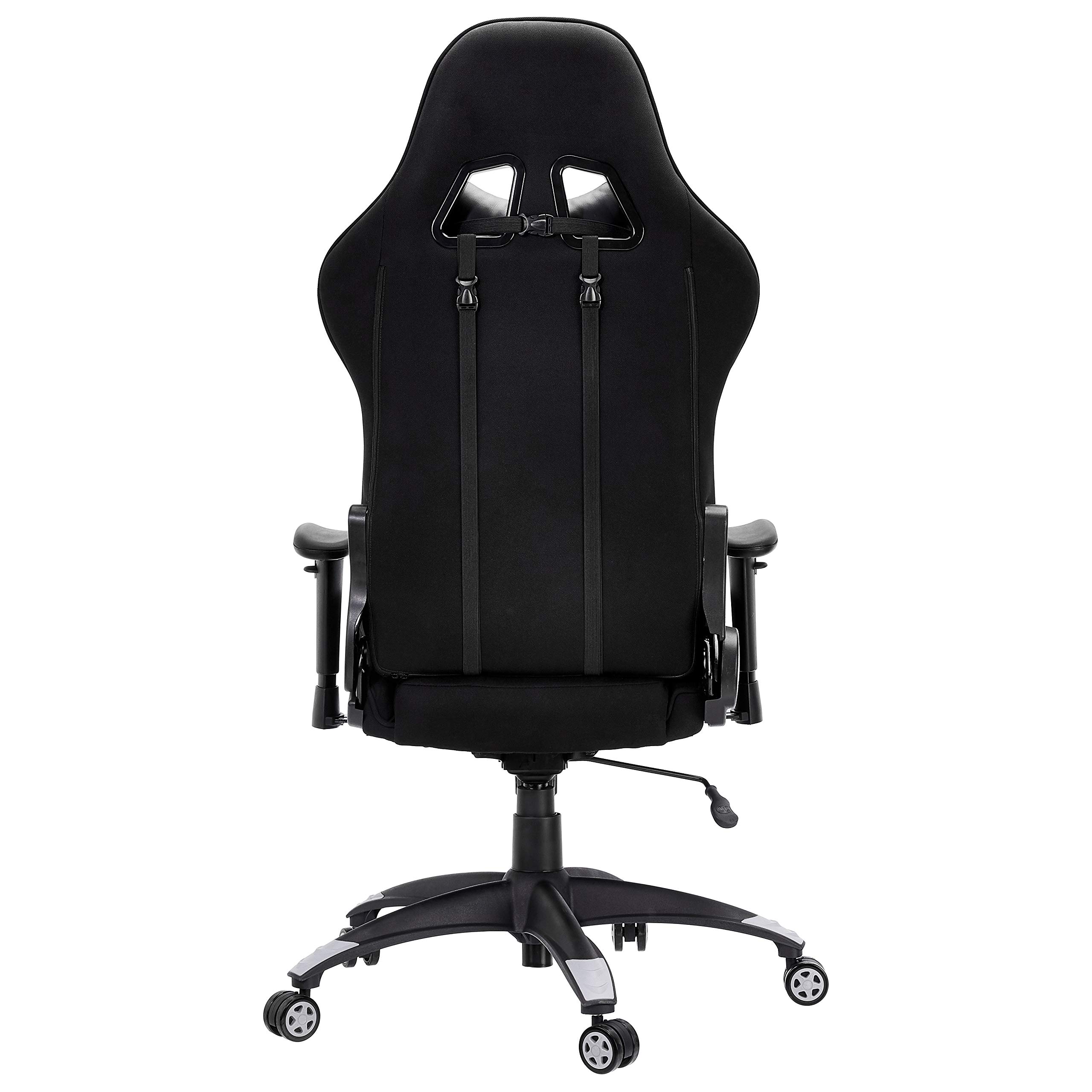 Amazon Basics Racing sedia gaming grigia in tessuto traspirante reclinabile