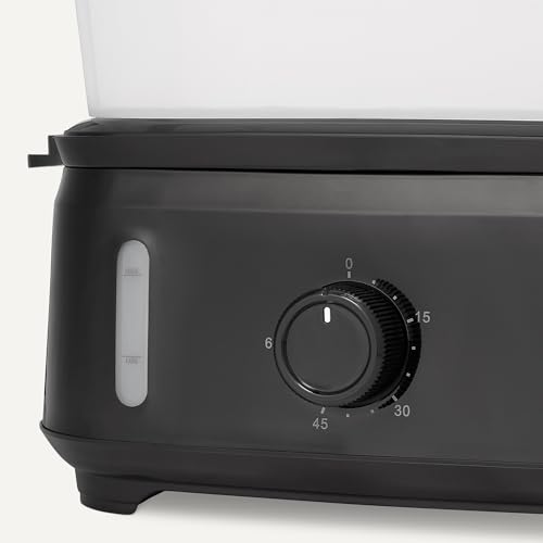 Amazon Basics Vaporiera Elettrica 9L 3 Livelli Nera 950W