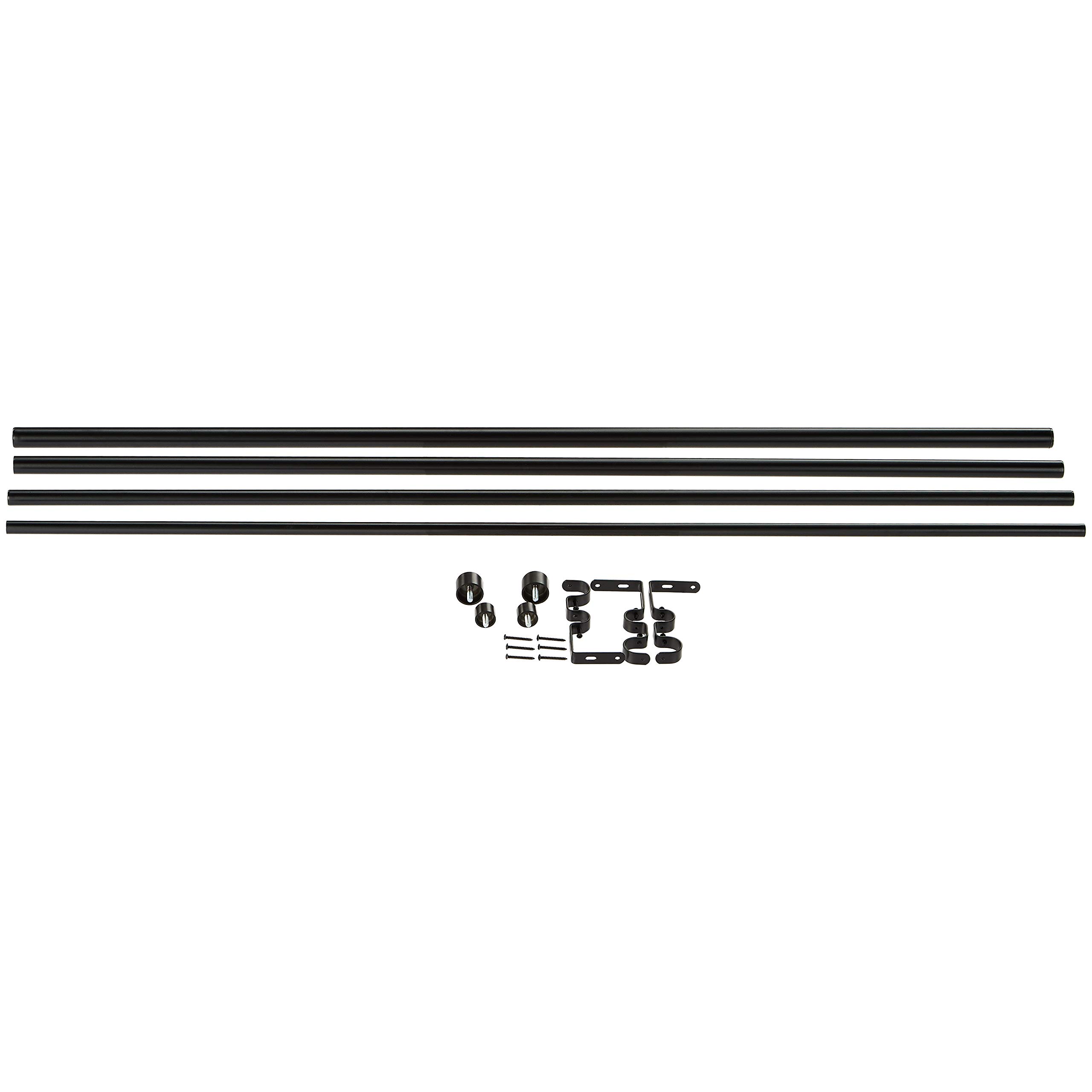AmazonBasics Bastone Tenda Doppio 72-144 Nero decorativo