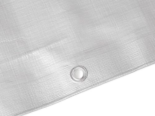 AmazonBasics Telo Impermeabile 3,6 x 6 m Argento/Nero