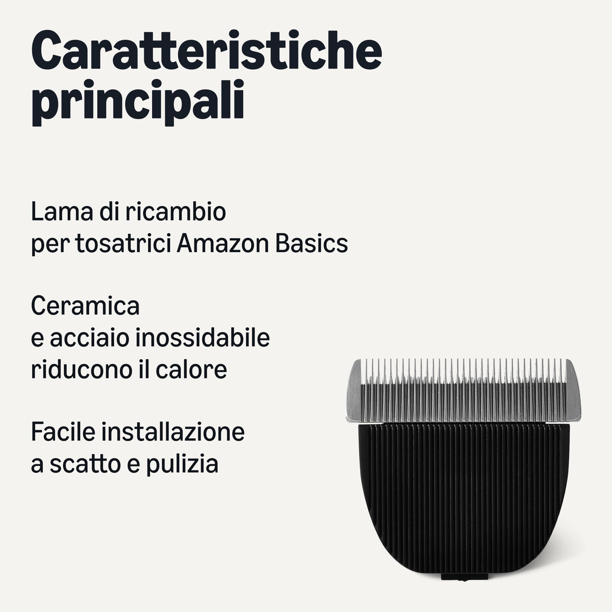 AmazonBasics Lama Ricambio Tosatrice Cani Gatti Ceramica