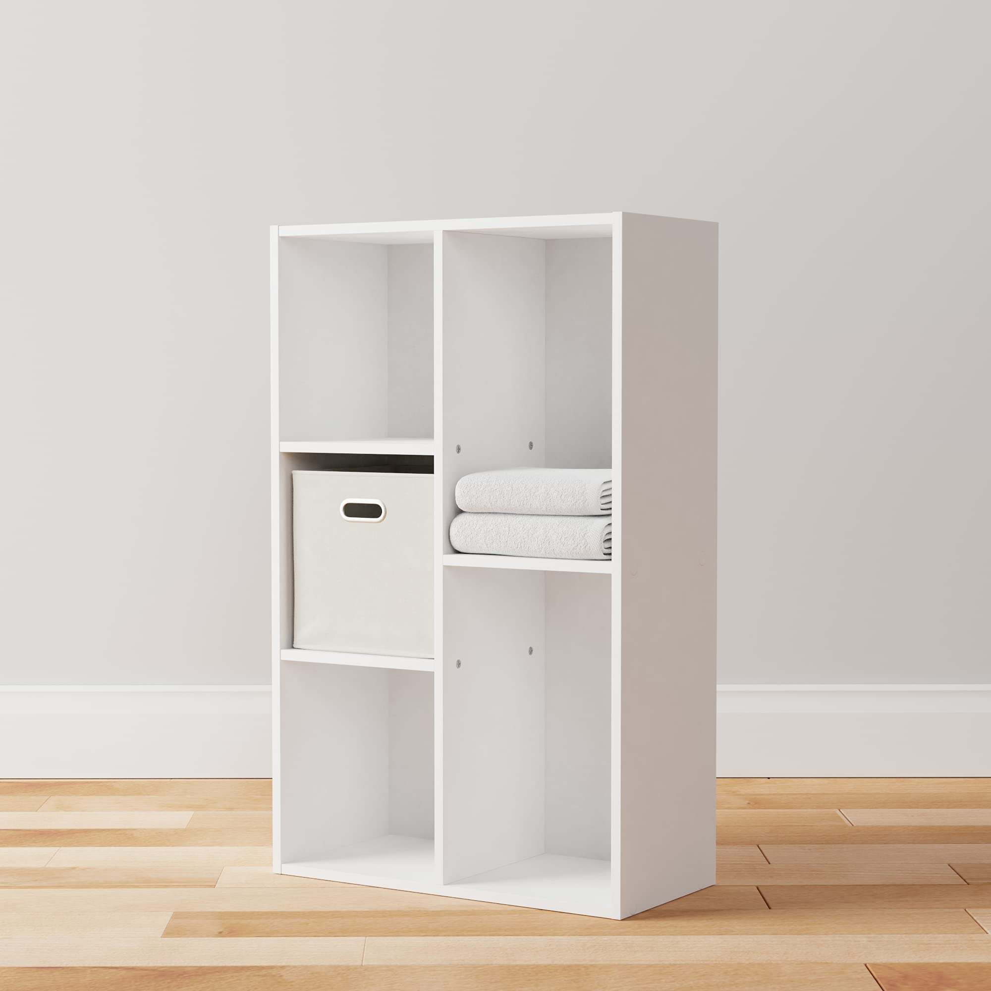 Amazon Basics Libreria 5 Cubi Bianco 50x24x80 cm