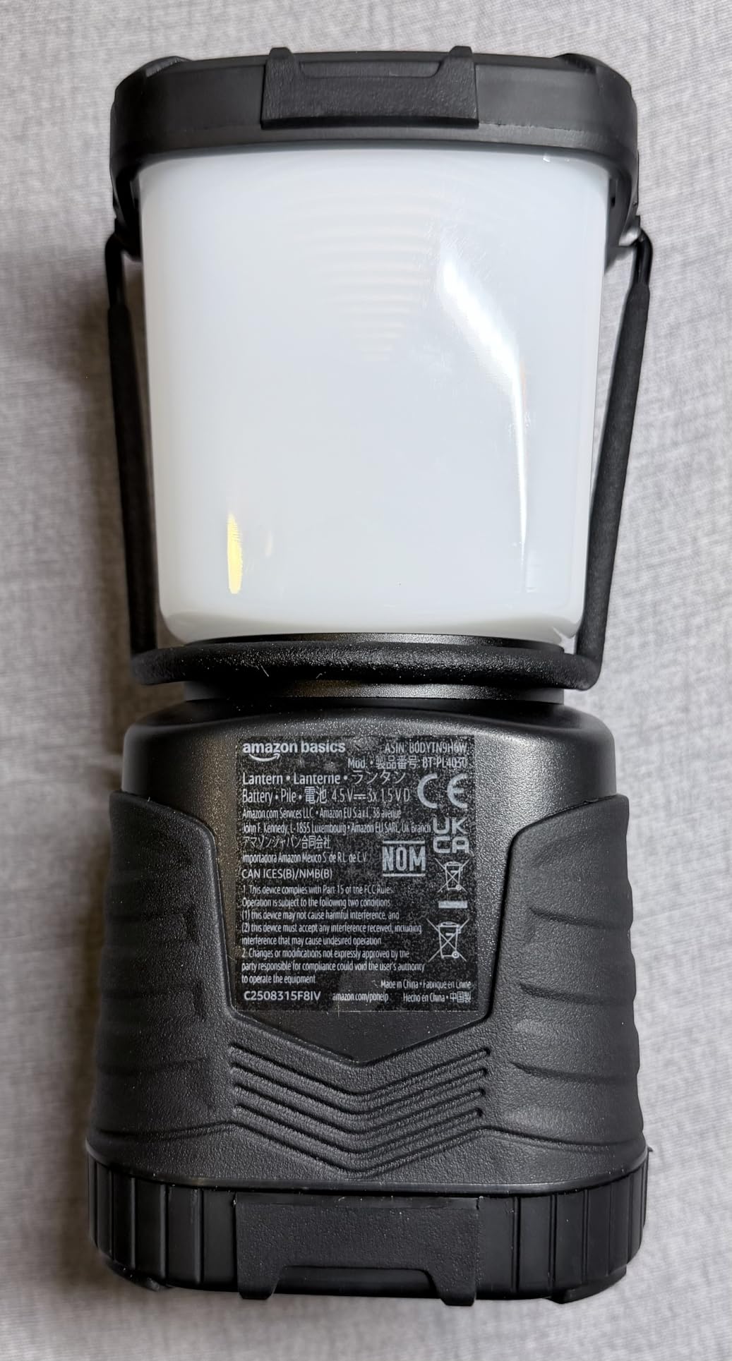 Amazon Basics Lanterna Campeggio LED 1000 Lumen Nera