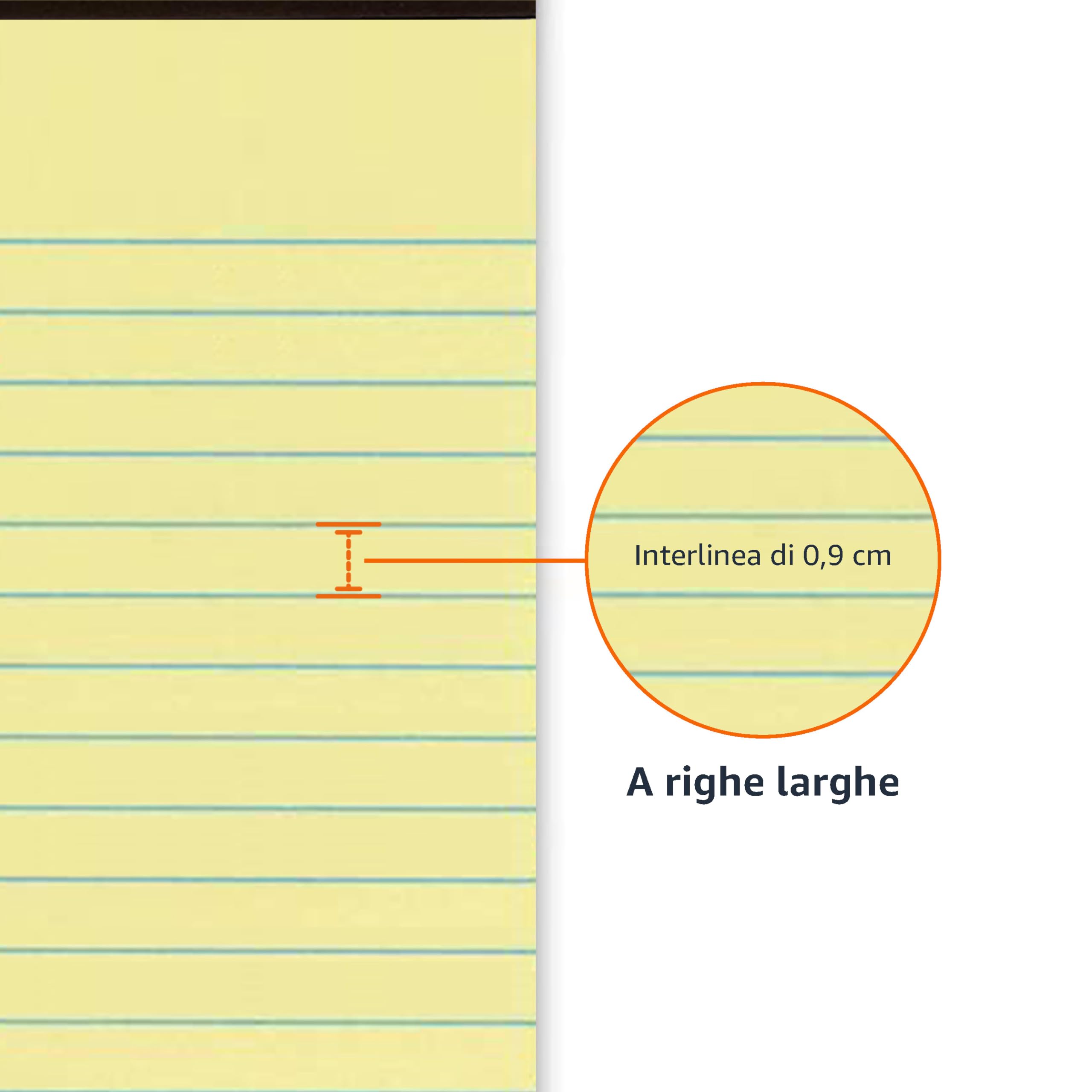 Amazon Basics Ruled blocco notes 21,6x29,8 giallo 12 pezzi