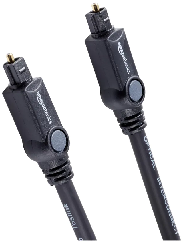 Amazon Basics Cavo Ottico Toslink 1 m Nero Audio Digitale