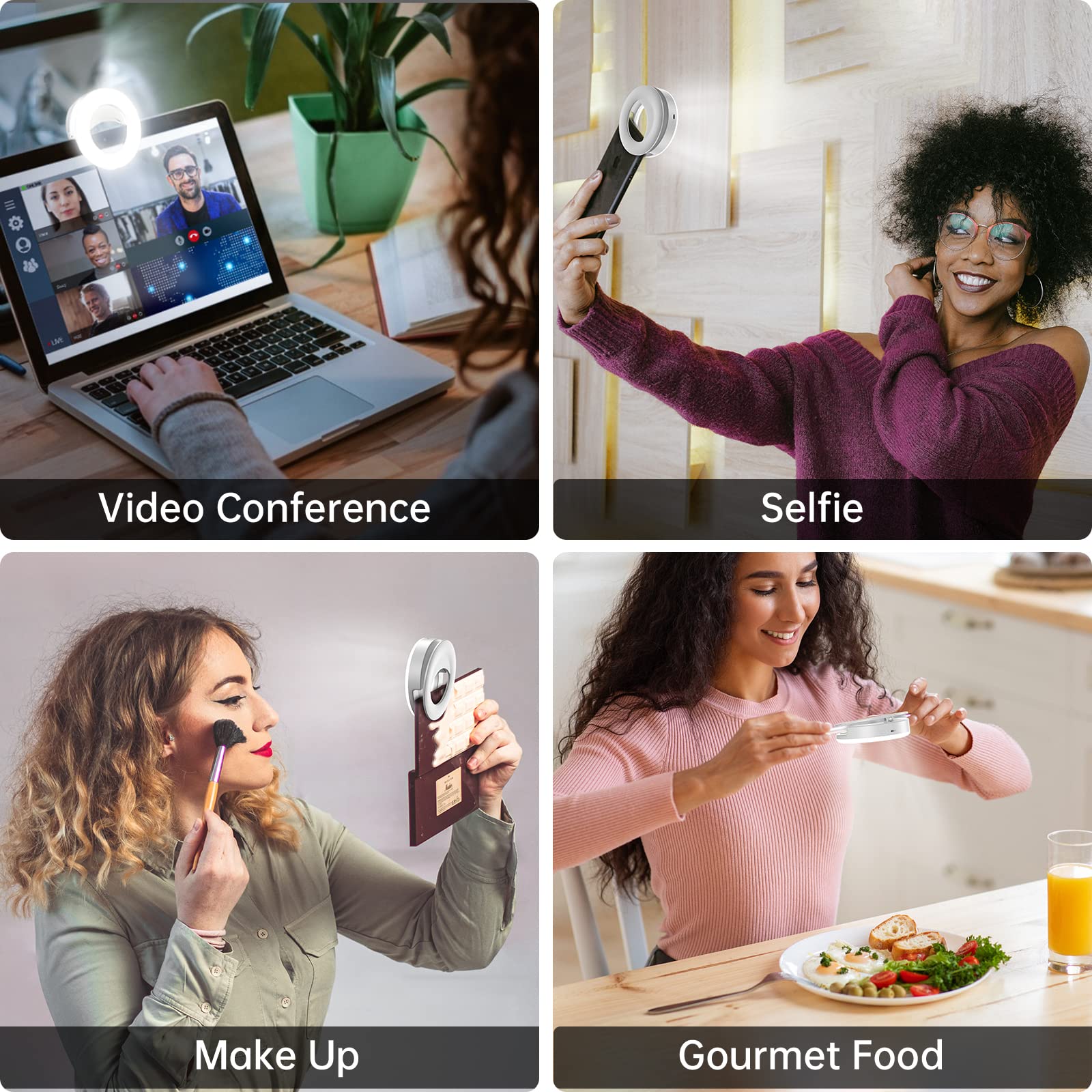 RealPlus ring light selfie telefono clip 40 LED luce anulare