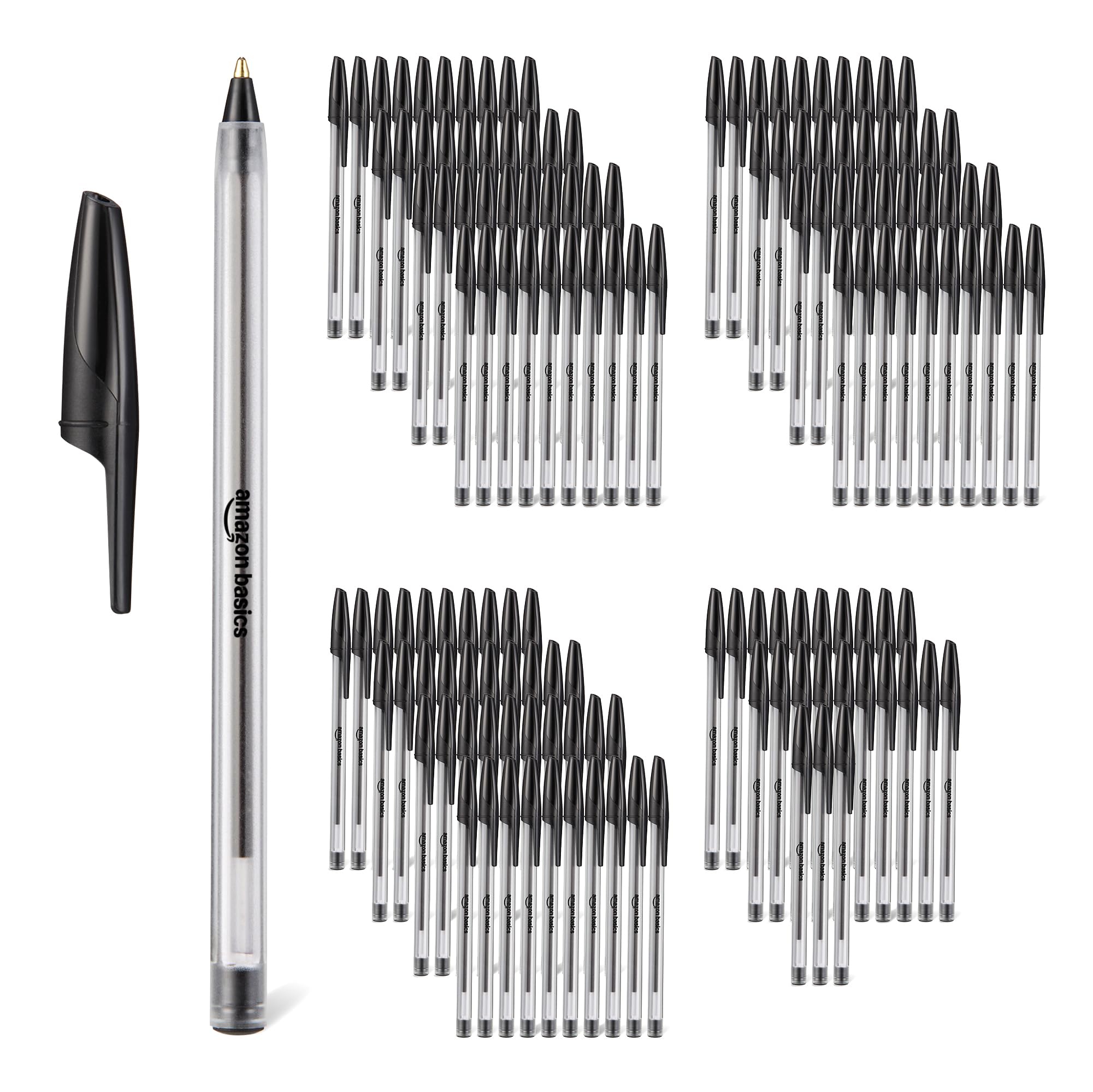 Amazon Basics Penne a Sfera 1,0 mm Rosse Confezione 36