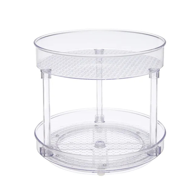 Amazon Basics Organizer Girevole 23 cm 2 Ripiani Trasparente