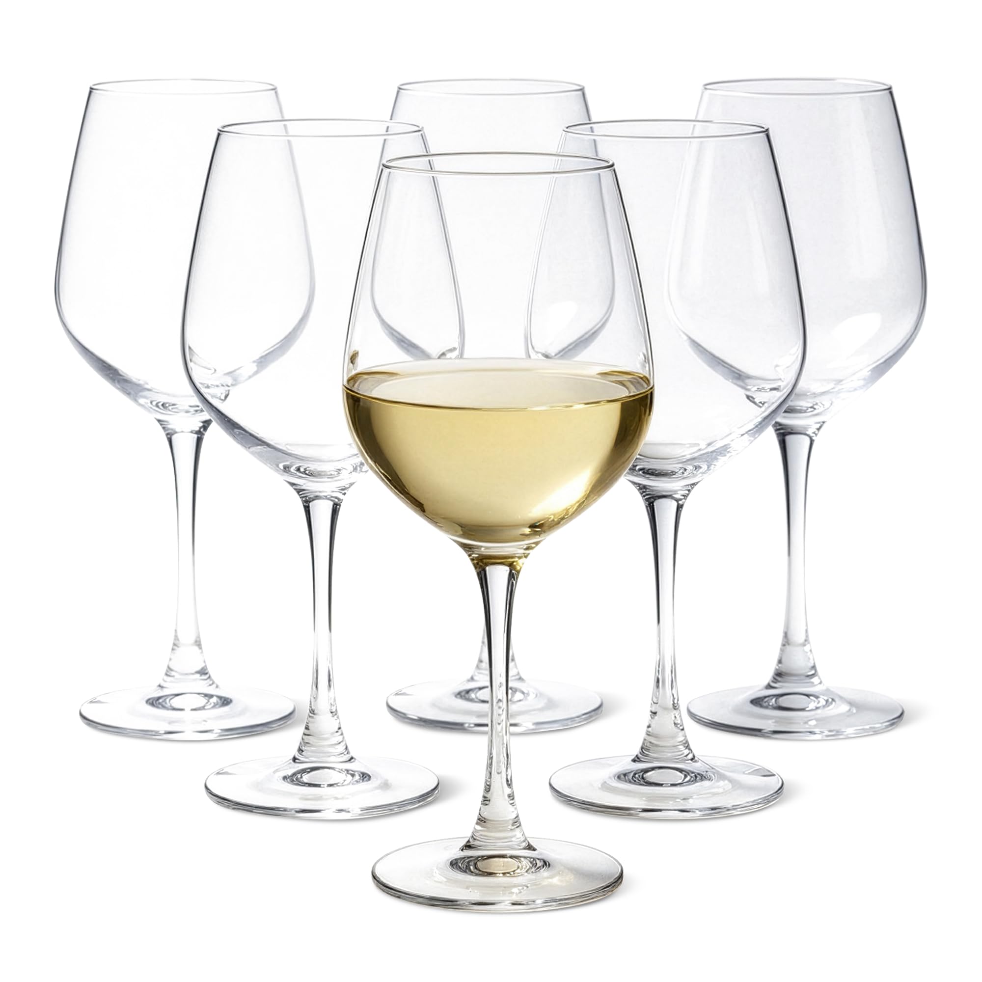 AmazonBasics Bicchieri vino bianco vetro 355 ml set 6 pezzi