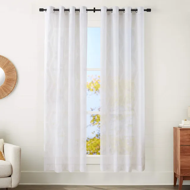 Amazon Basics Sheer Tende Velate Coppia 50x95 Avorio Effetto Lino