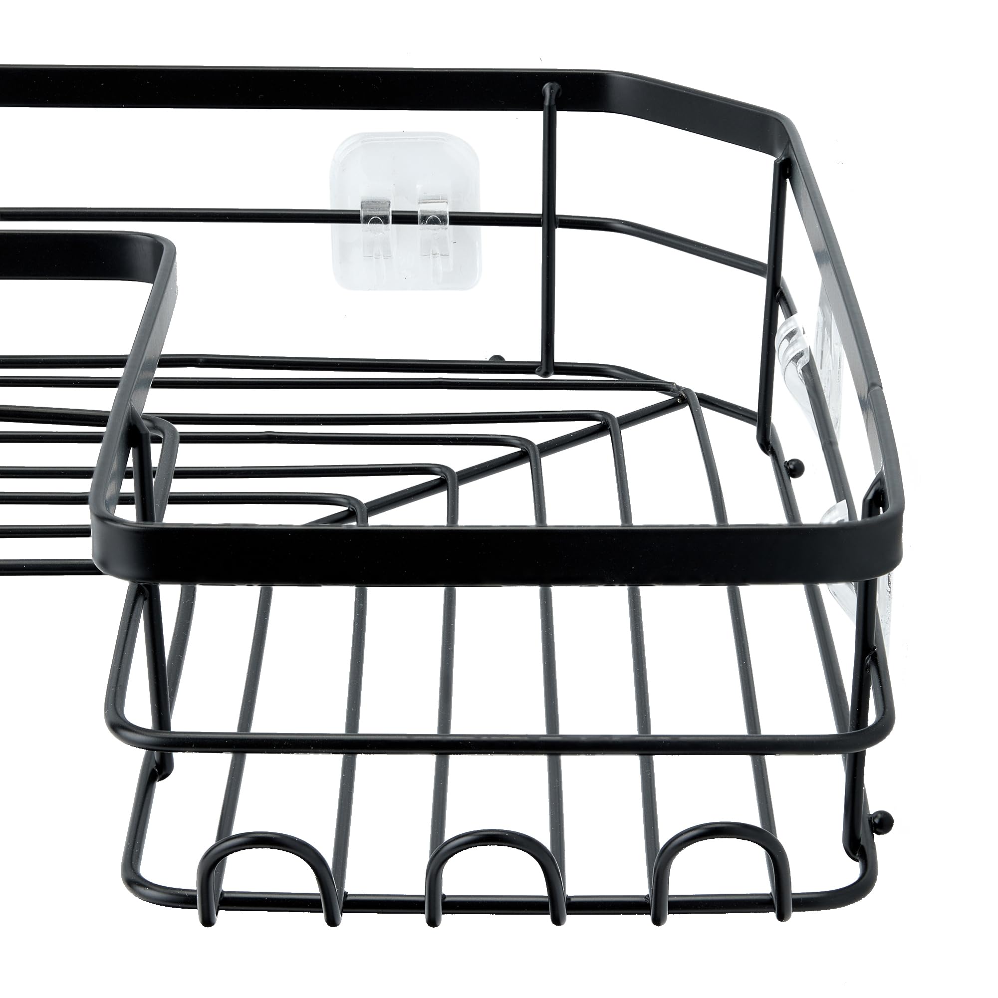 Amazon Basics Mensola Doccia a L Acciaio Inox Set 3 Nero Antiruggine
