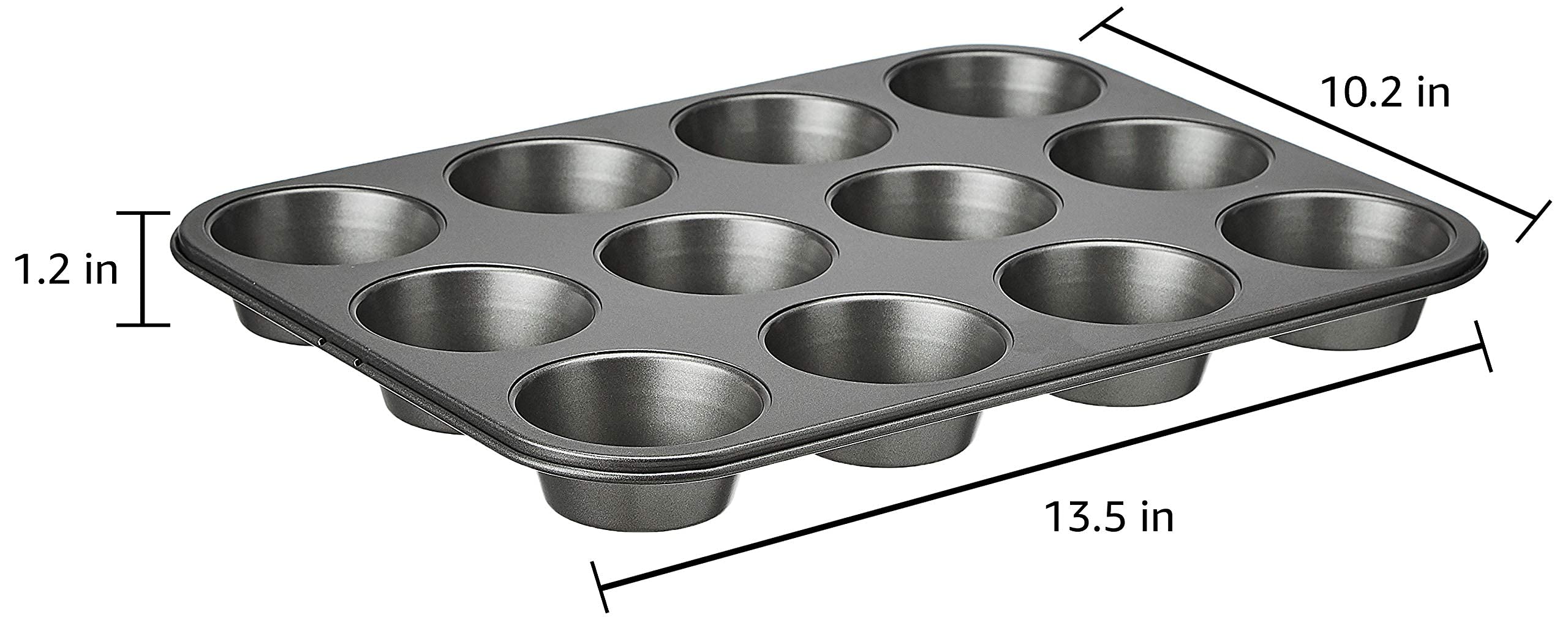 AmazonBasics teglia muffin antiaderente 12 stampi confezione 2