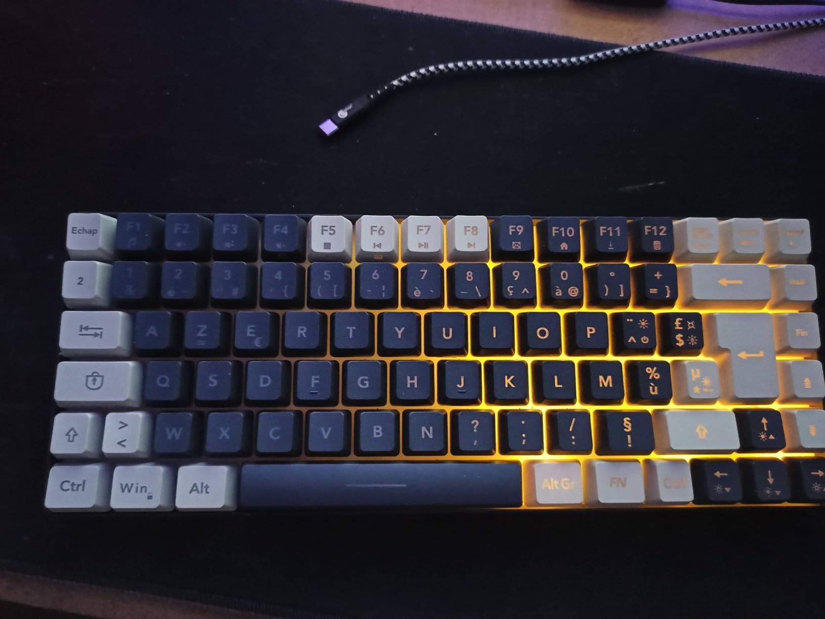 RedThunder K84 Combo Tastiera e Mouse Wireless Nero AZERTY