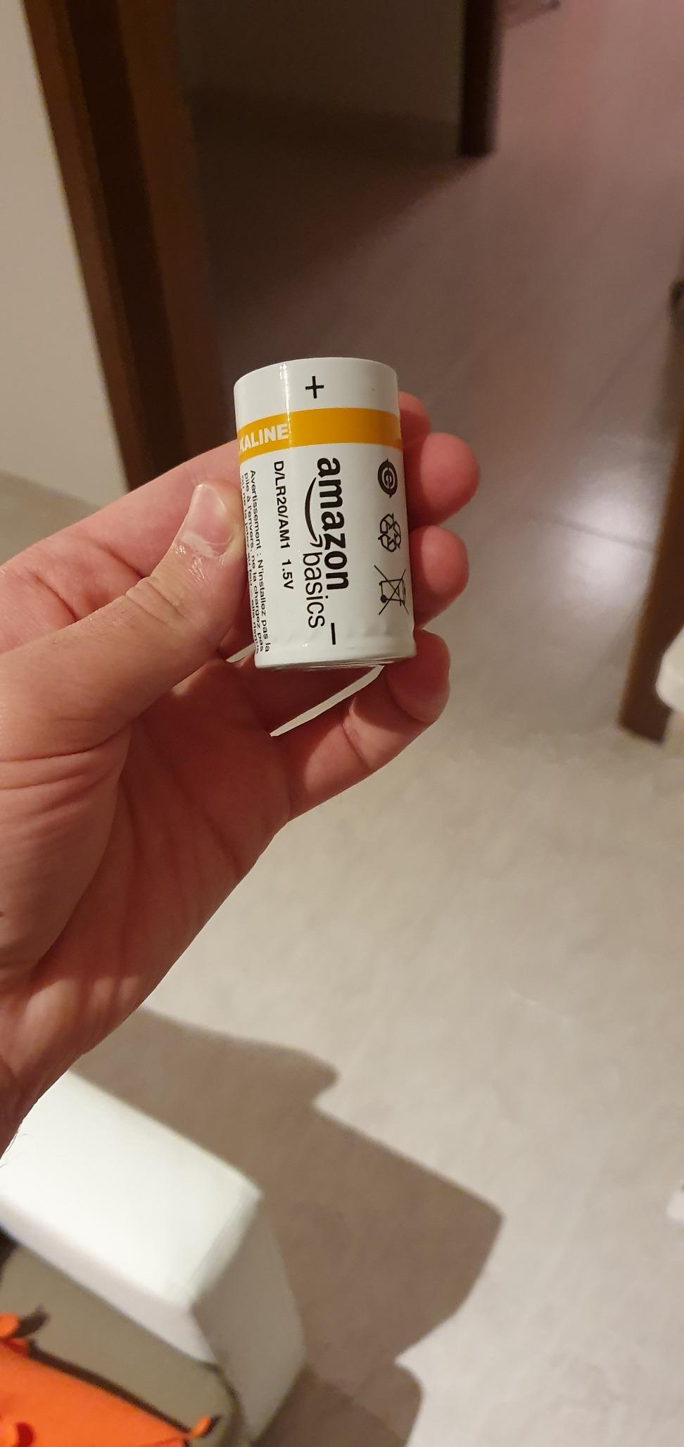 Amazon Basics batterie alcaline D 1,5V confezione 12 uso quotidiano