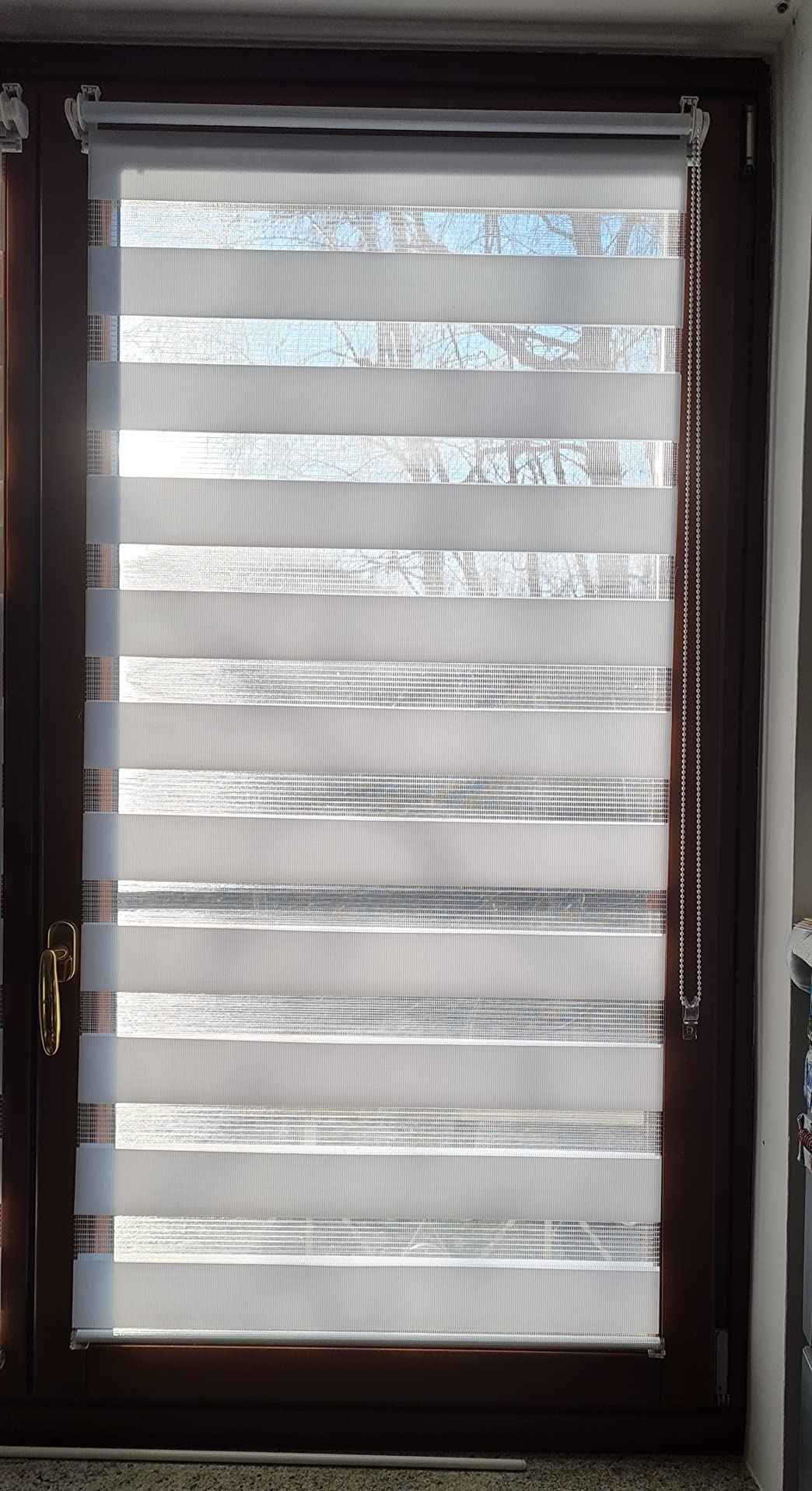 Amazon Basics Tenda a Rullo 66x150 cm Bianca Zebra
