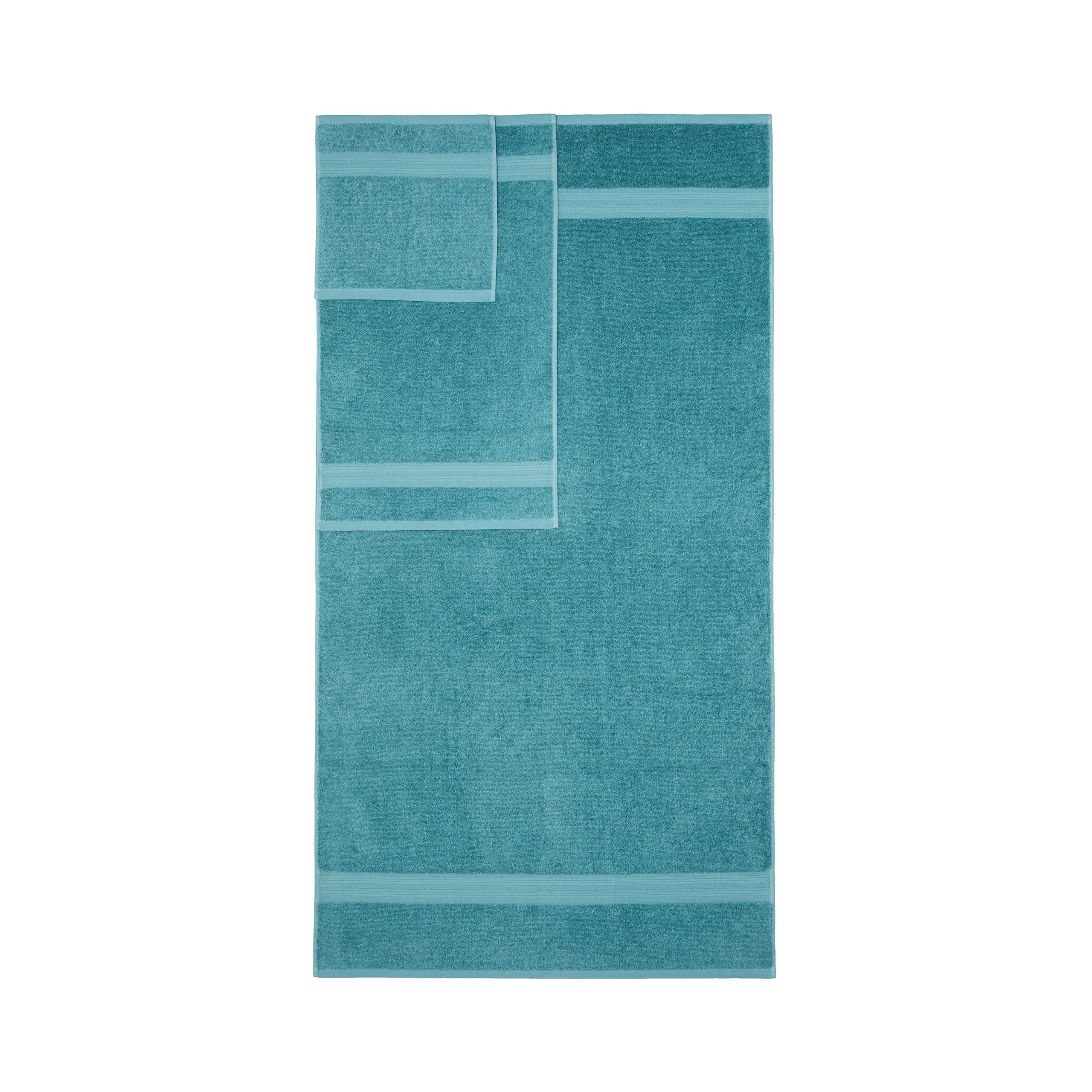 AmazonBasics Set Asciugamani Cotone Bio 6 Pezzi Verde Acqua