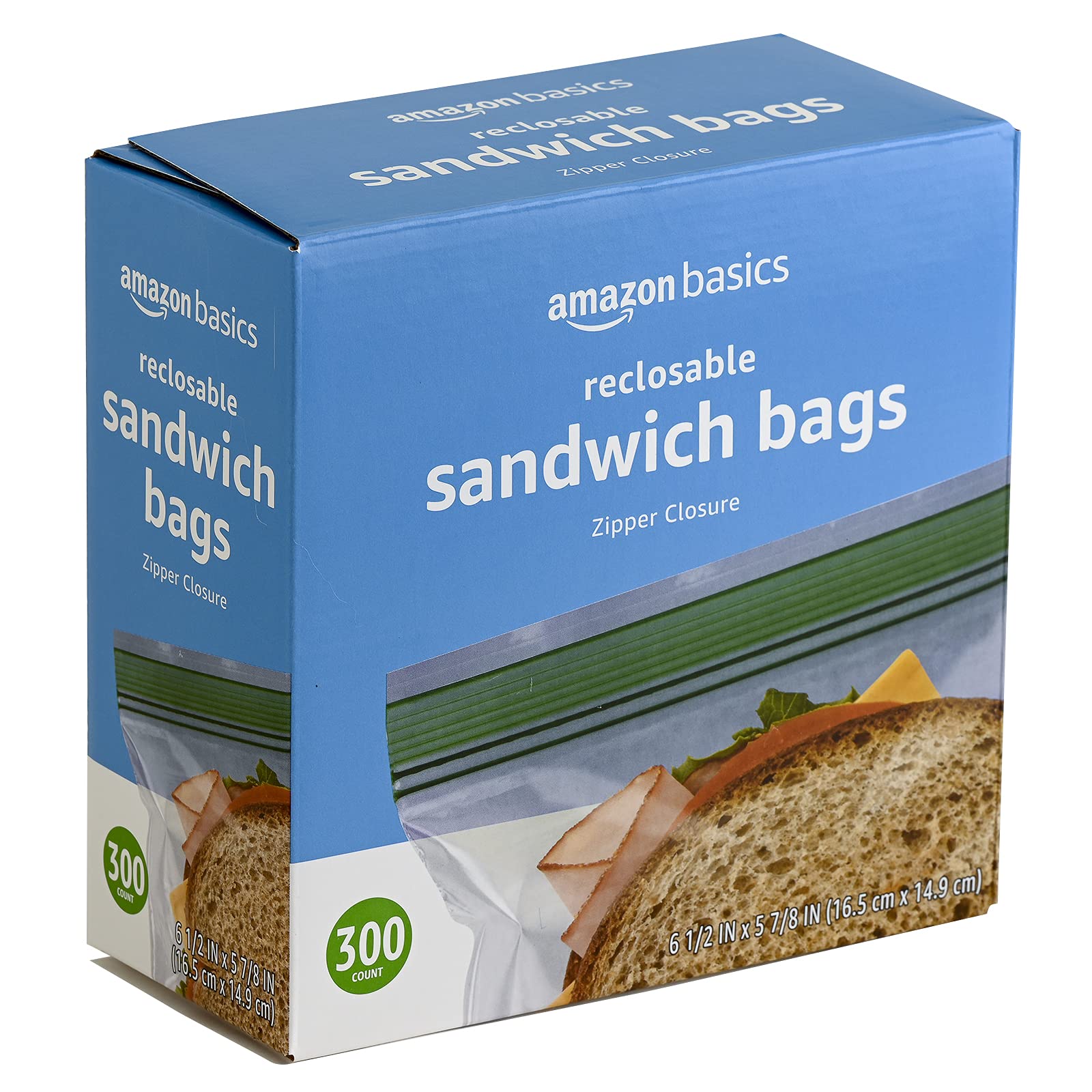 AmazonBasics Sacchetti Sandwich Richiudibili 300 Pezzi