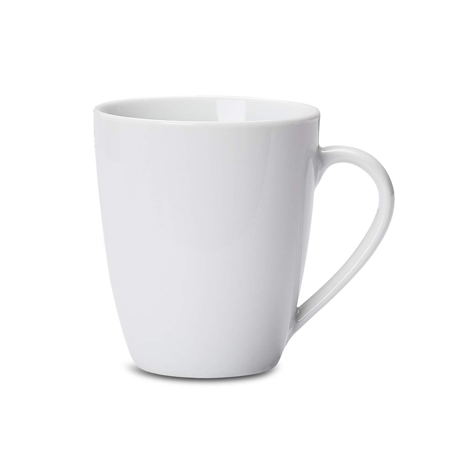 Amazon Basics Tazze Porcellana 355 ml Set 12 Pezzi Bianche Impilabili