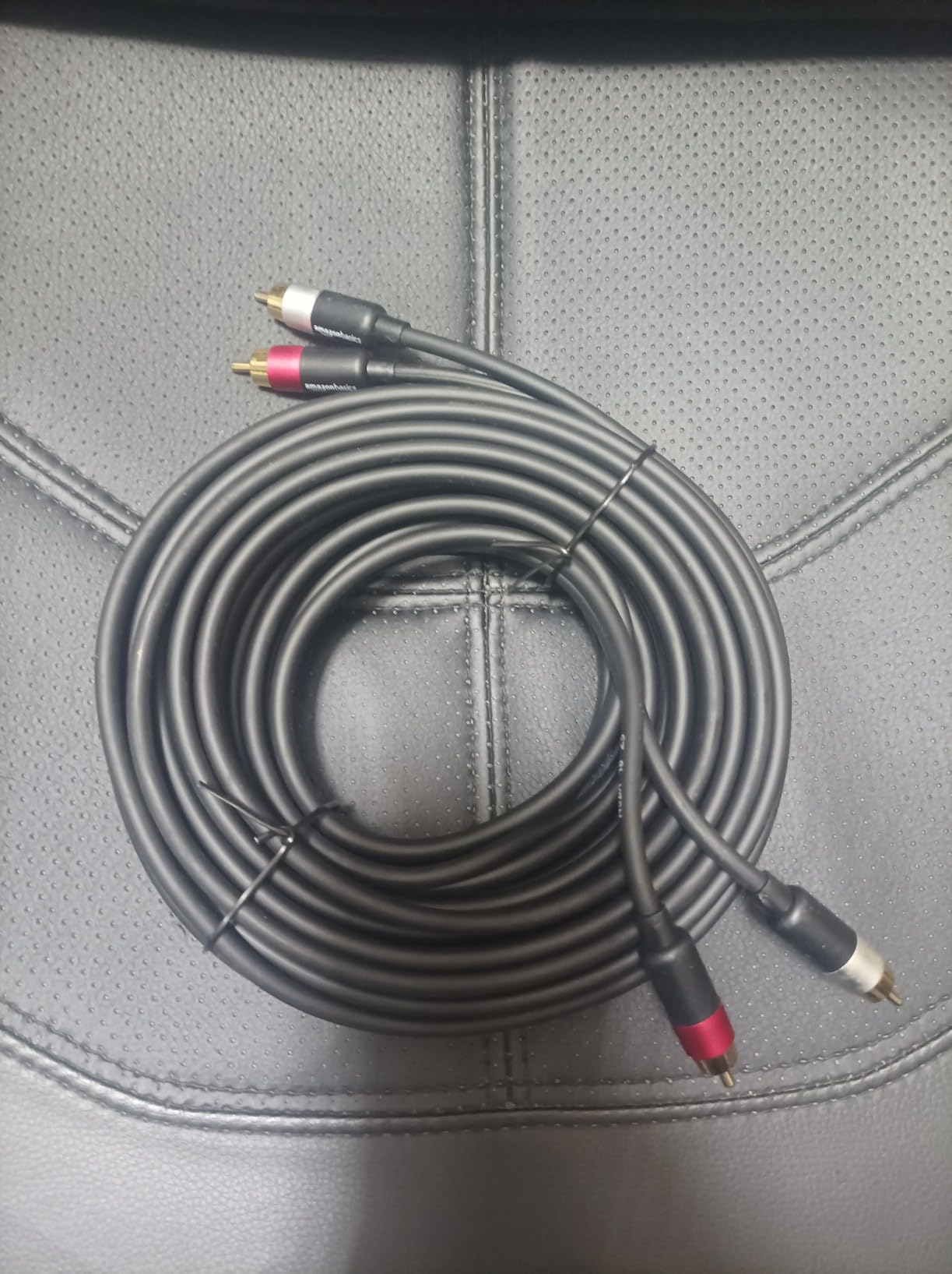 Amazon Basics Cavo Audio RCA 2 Maschi 7,5 m Grigio Antracite