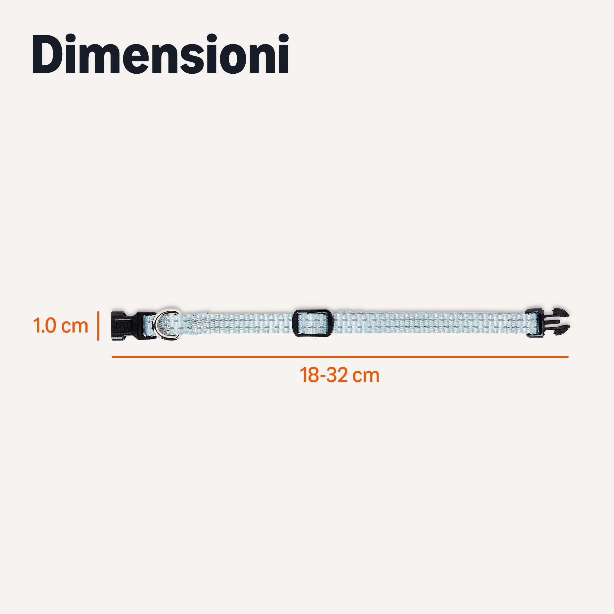 AmazonBasics Collare Cane Riflettente XS Blu