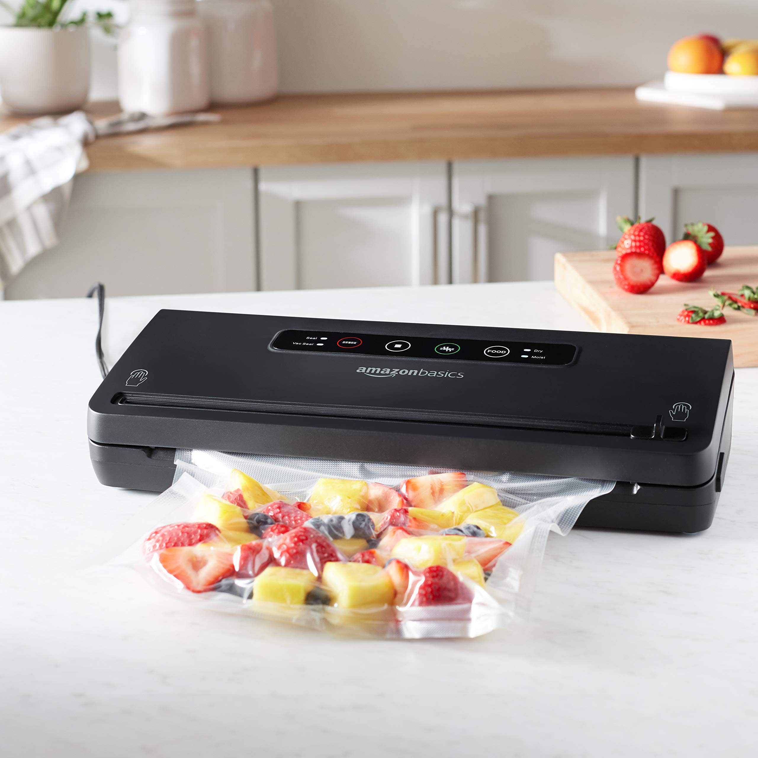 Amazon Basics Macchina Sottovuoto Nero Umido Secco